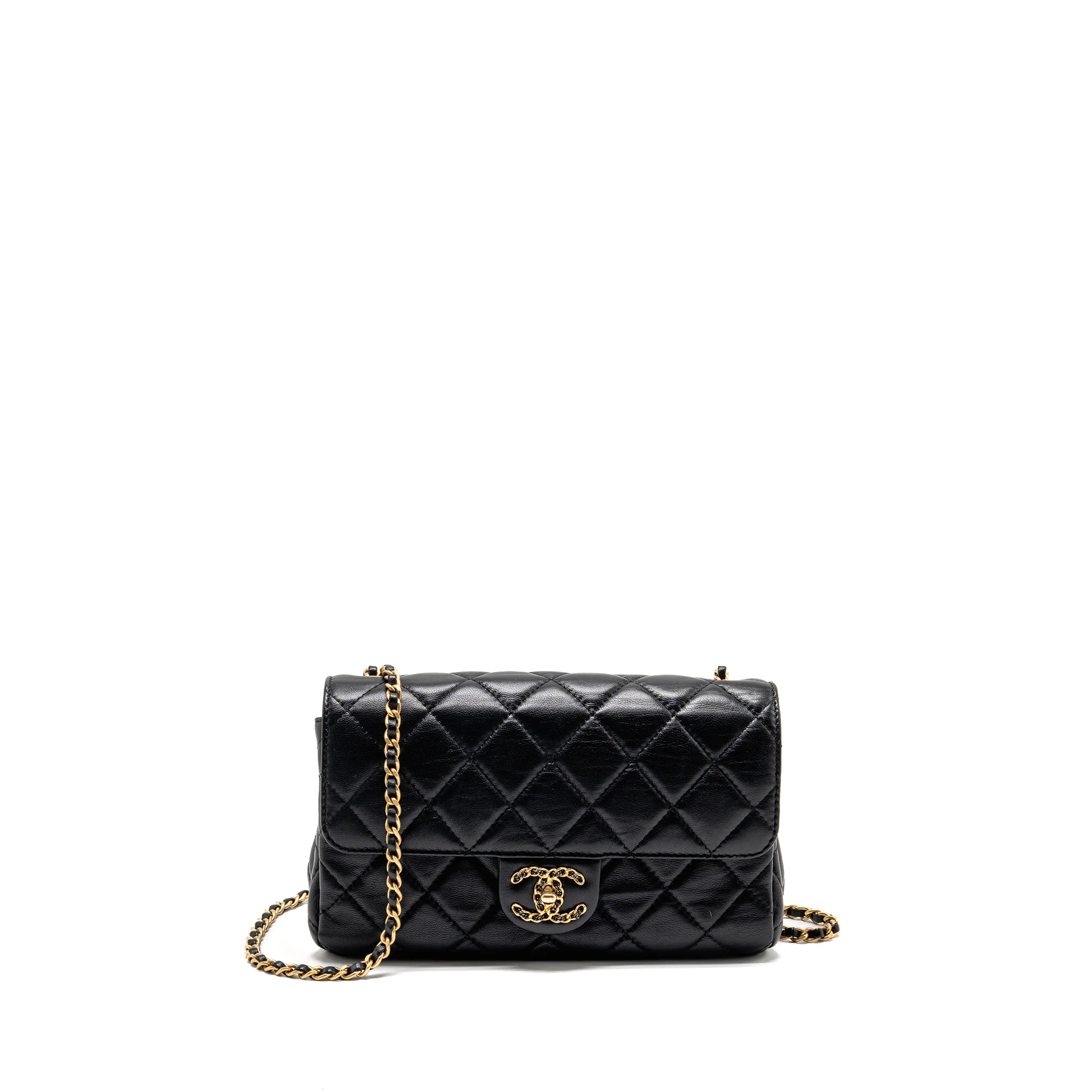 Chanel 22c Quilted Flap Bag Lambskin Black GHW (microchip)