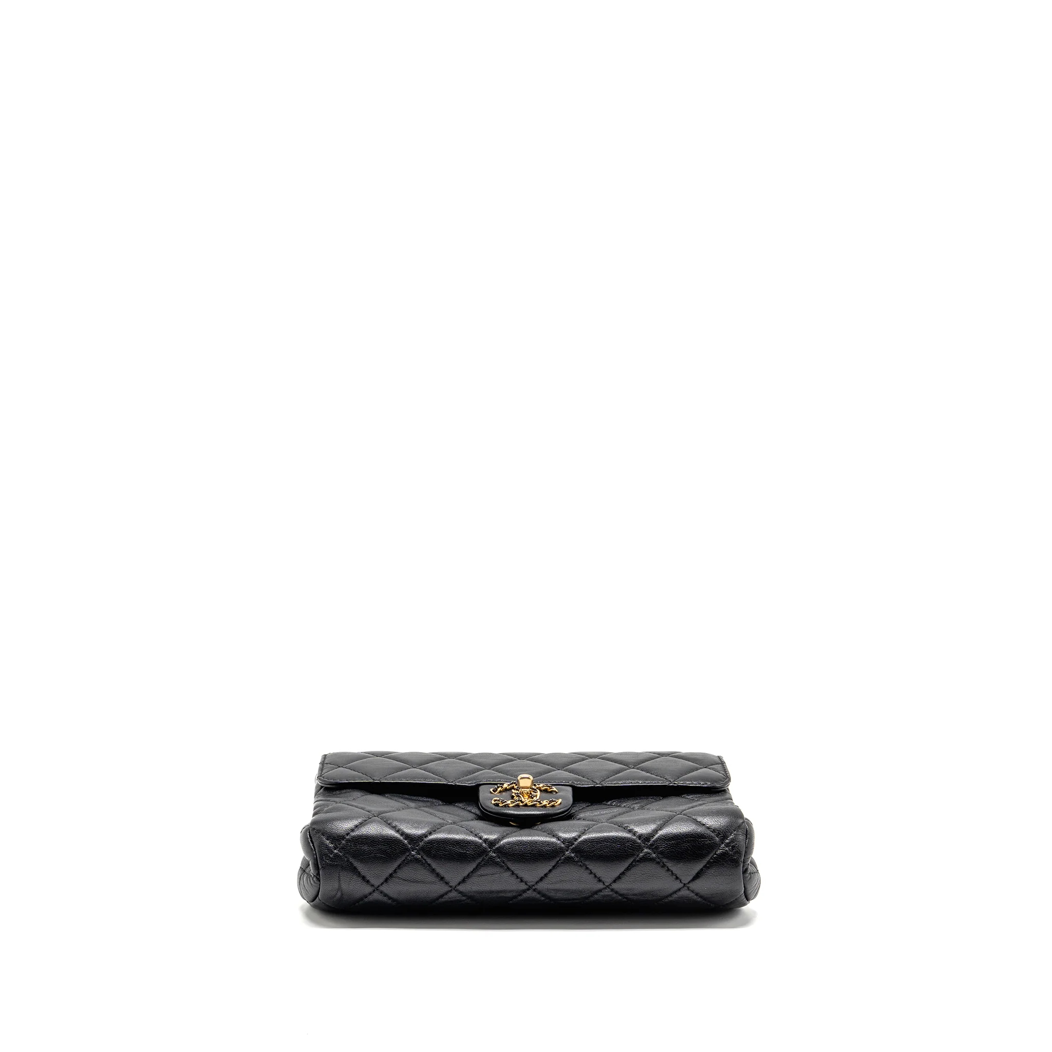 Chanel 22c Quilted Flap Bag Lambskin Black GHW (microchip) - Image 5
