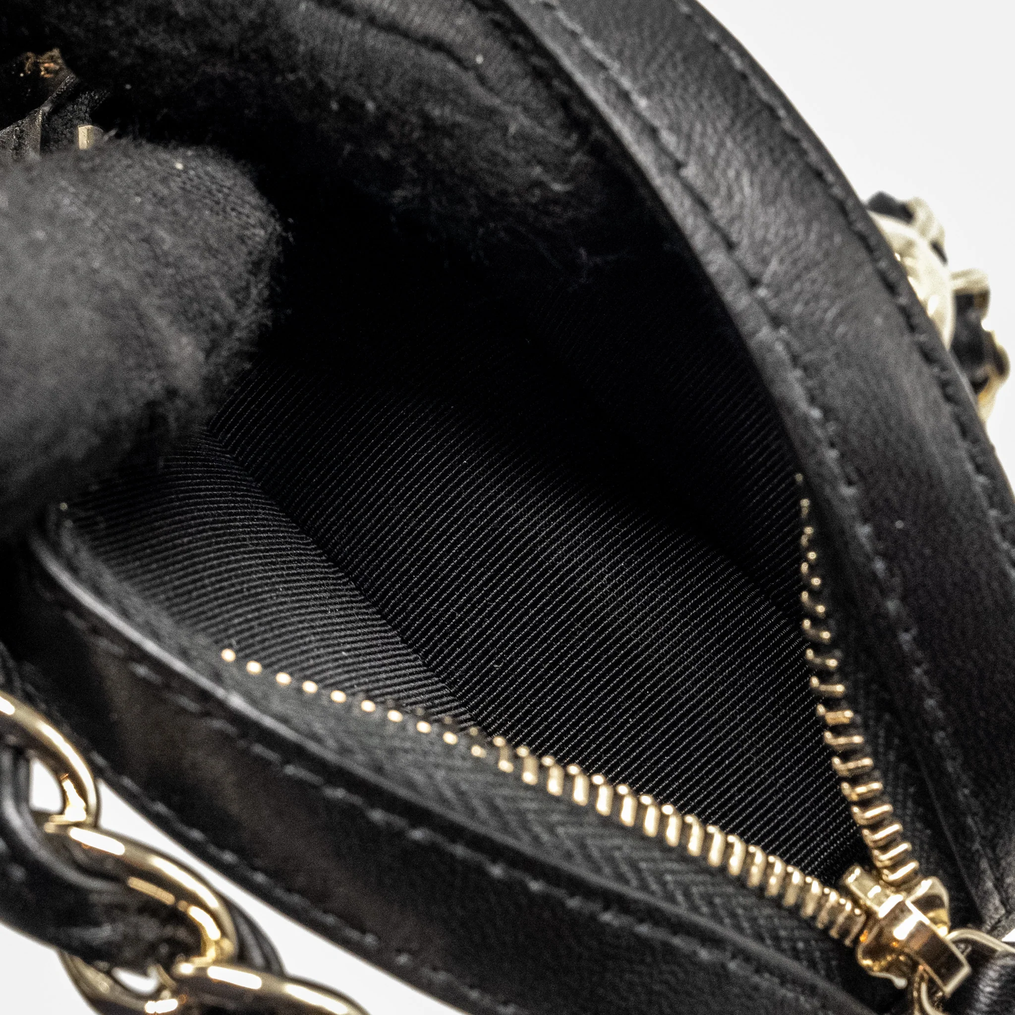 Chanel 22C Round Clutch With Chain Lambskin Black GHW - Image 9