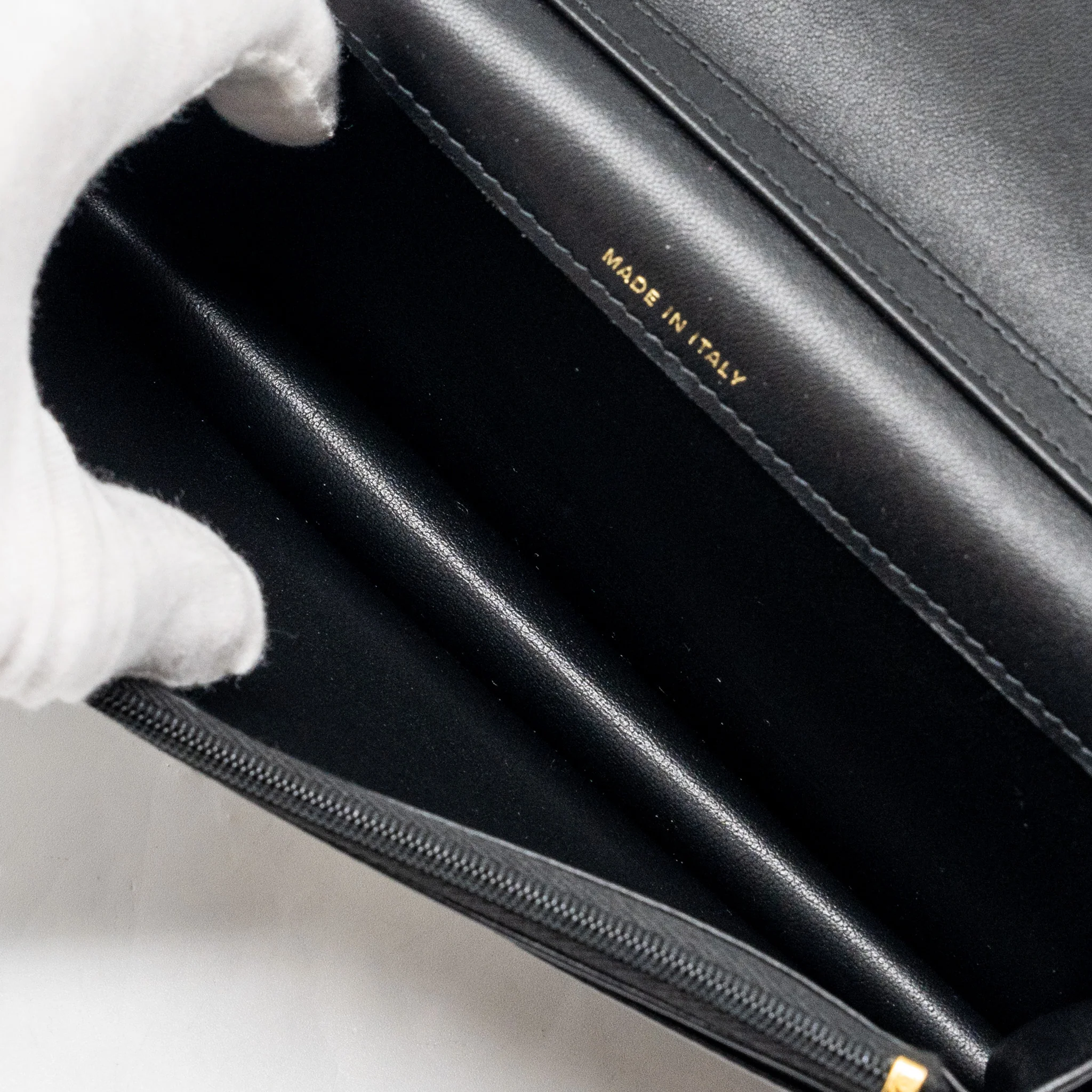 Chanel 23A clutch with chain lambskin black GHW (microchip) - Image 13