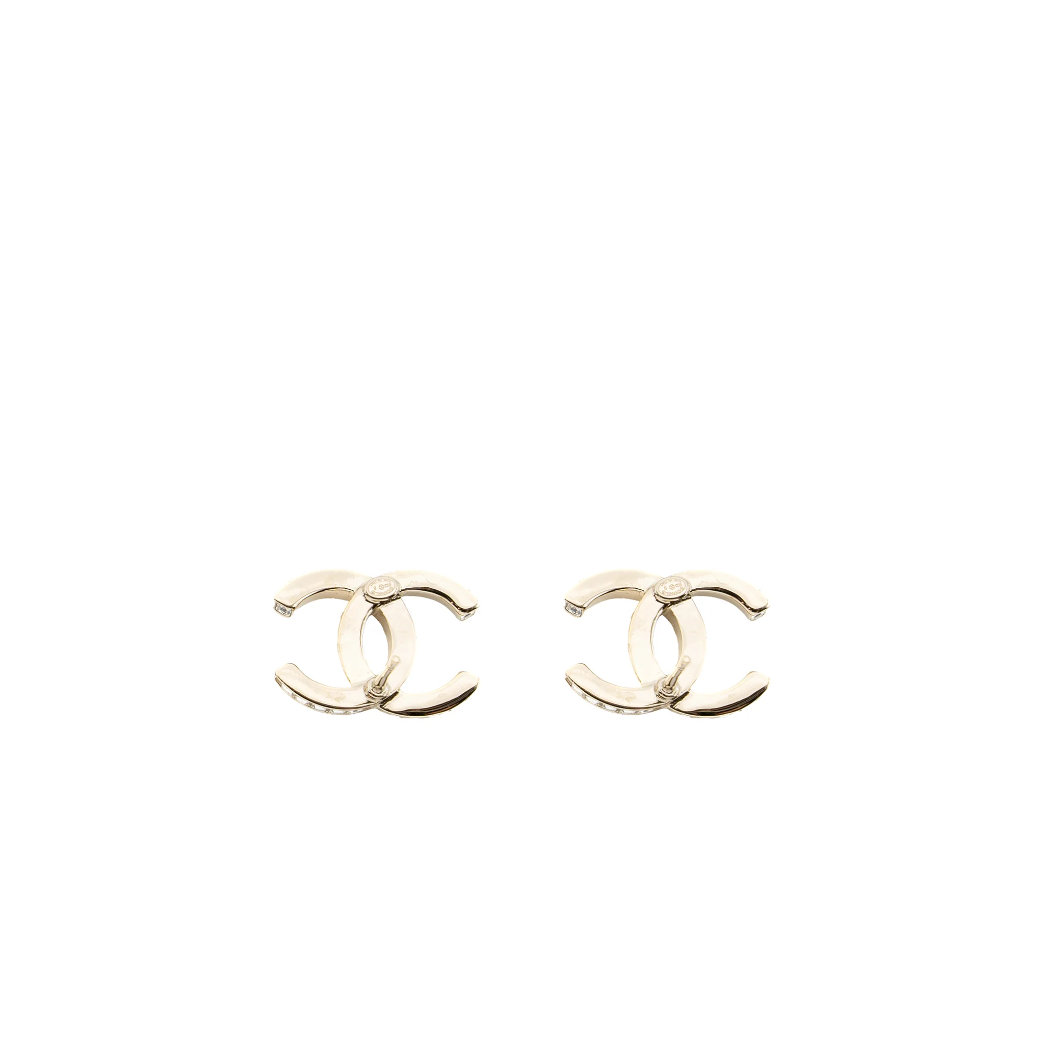 Chanel 23B CC logo with crystal earrings LGHW - Image 4