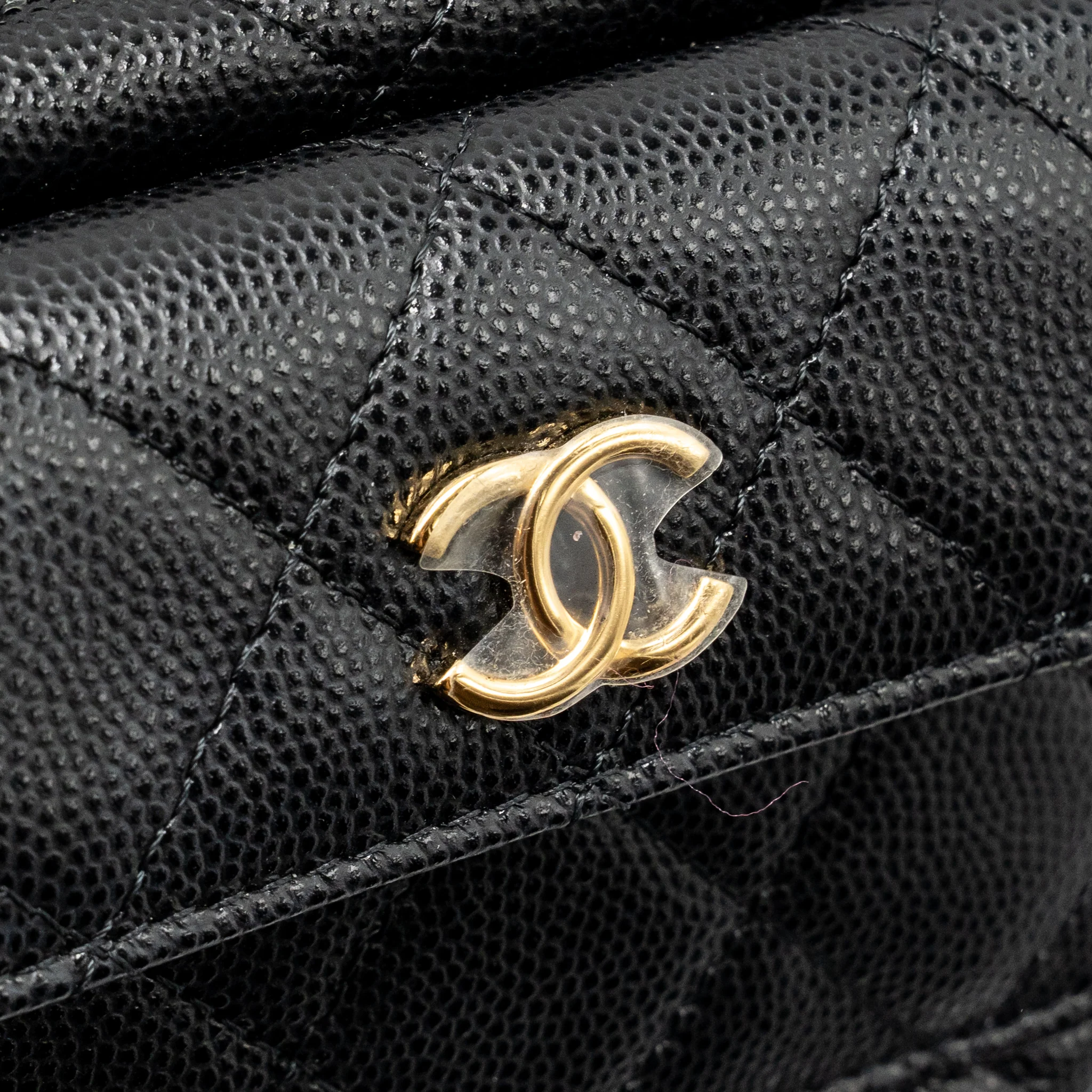 Chanel 23b Round Clutch Caviar Black LGHW (microchip) - Image 11
