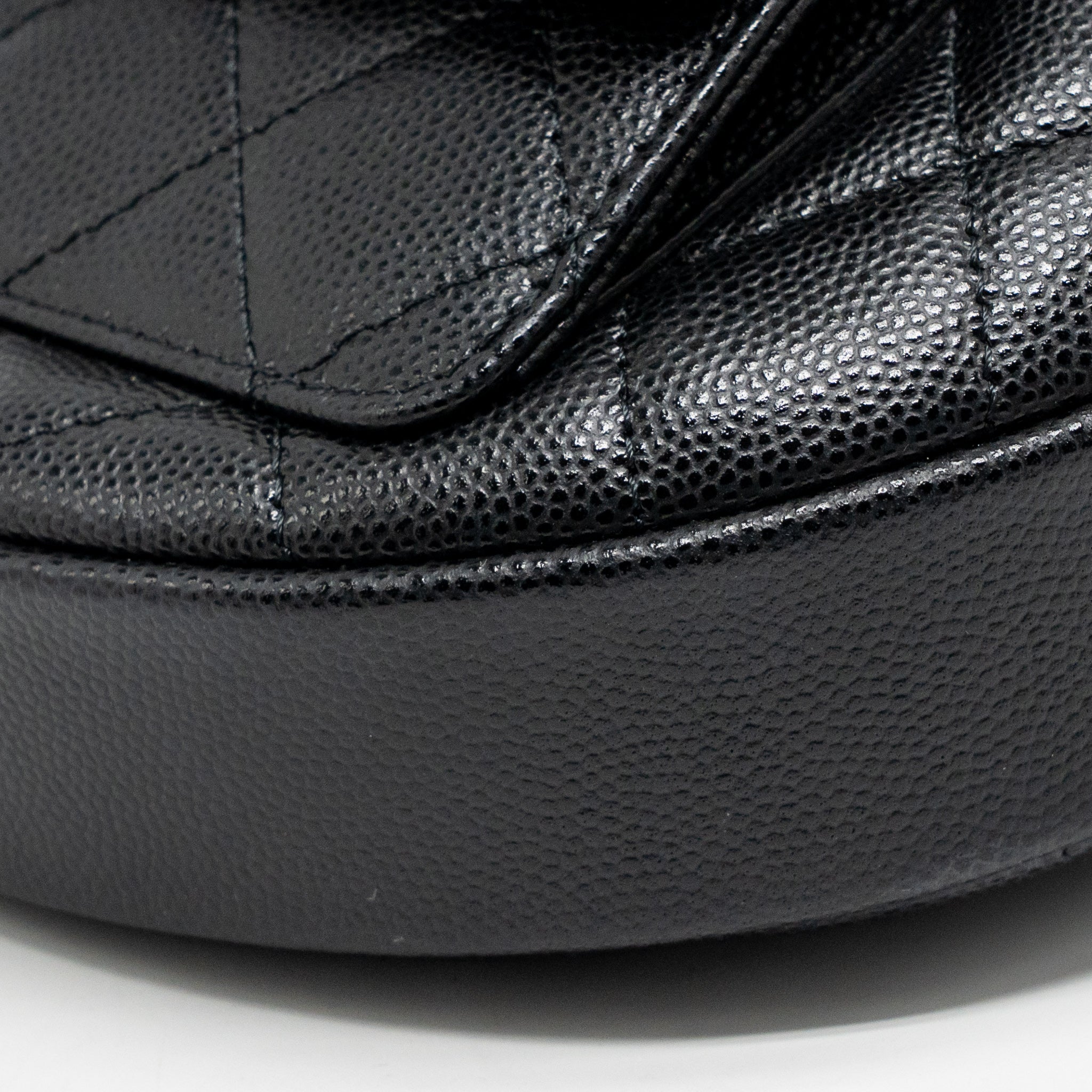 Chanel 23b Round Clutch Caviar Black LGHW (microchip) - Image 8