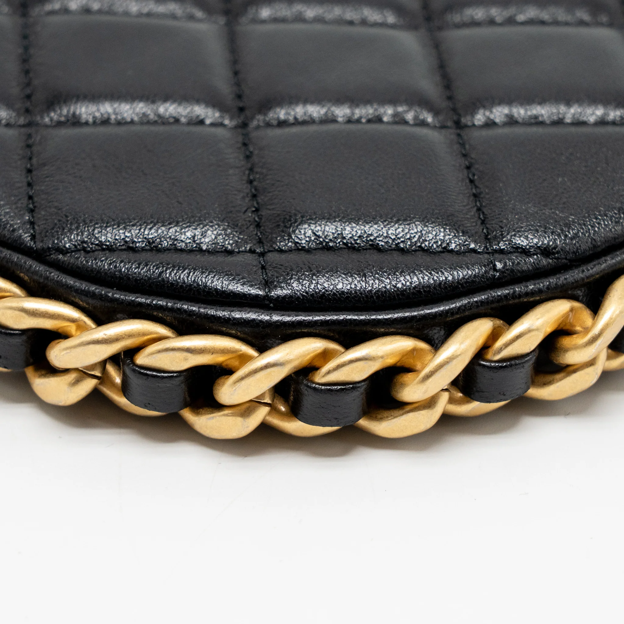 Chanel 23b Round Hobo Shoulder bag Lambskin Black GHW (microchip) - Image 7