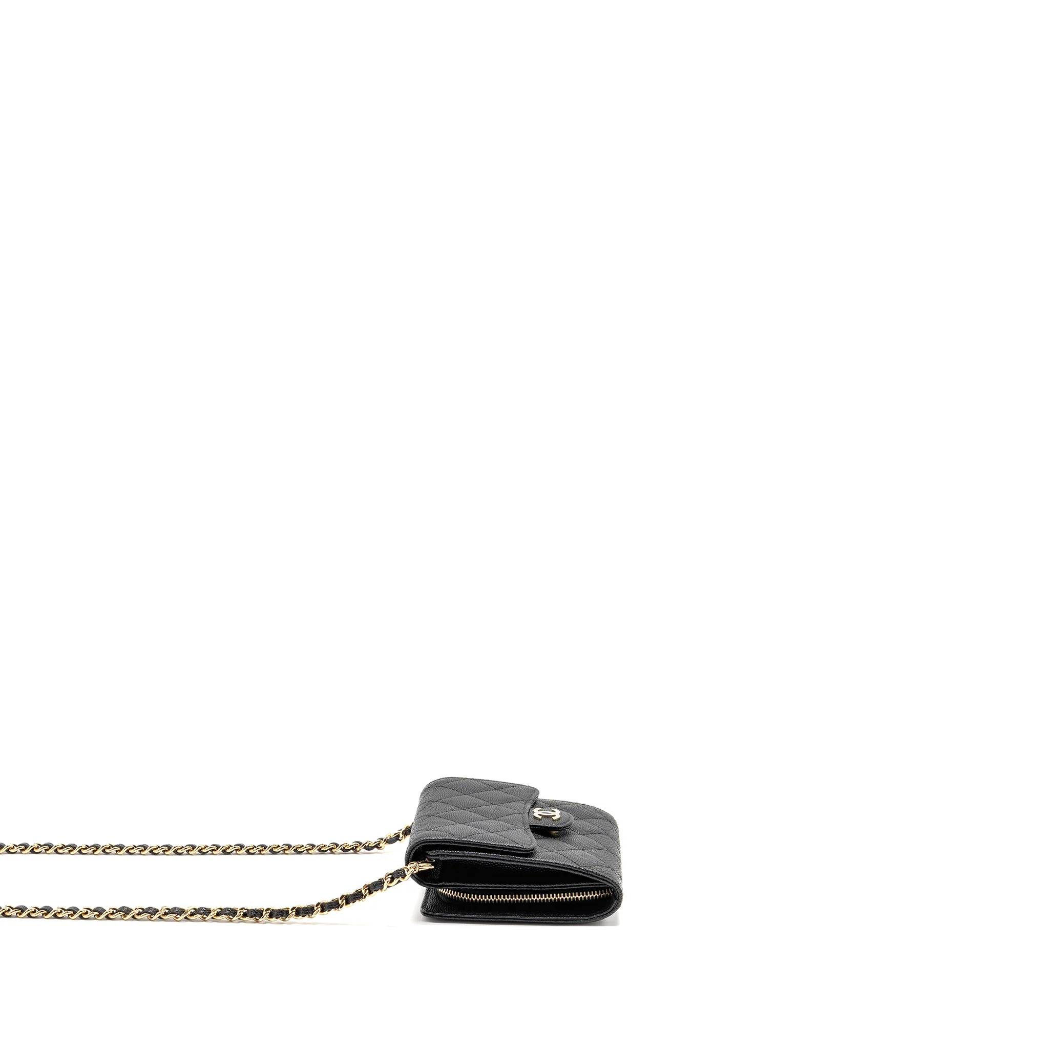 Chanel 23p mini clutch with chain caviar Black LGHW (microchip) - Image 3
