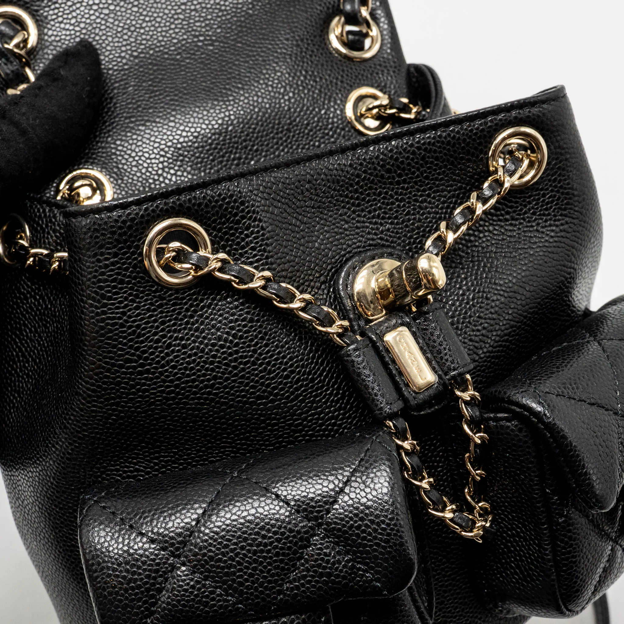 Chanel 23p mini triple pack backpack caviar black LGHW (microchip) - Image 14