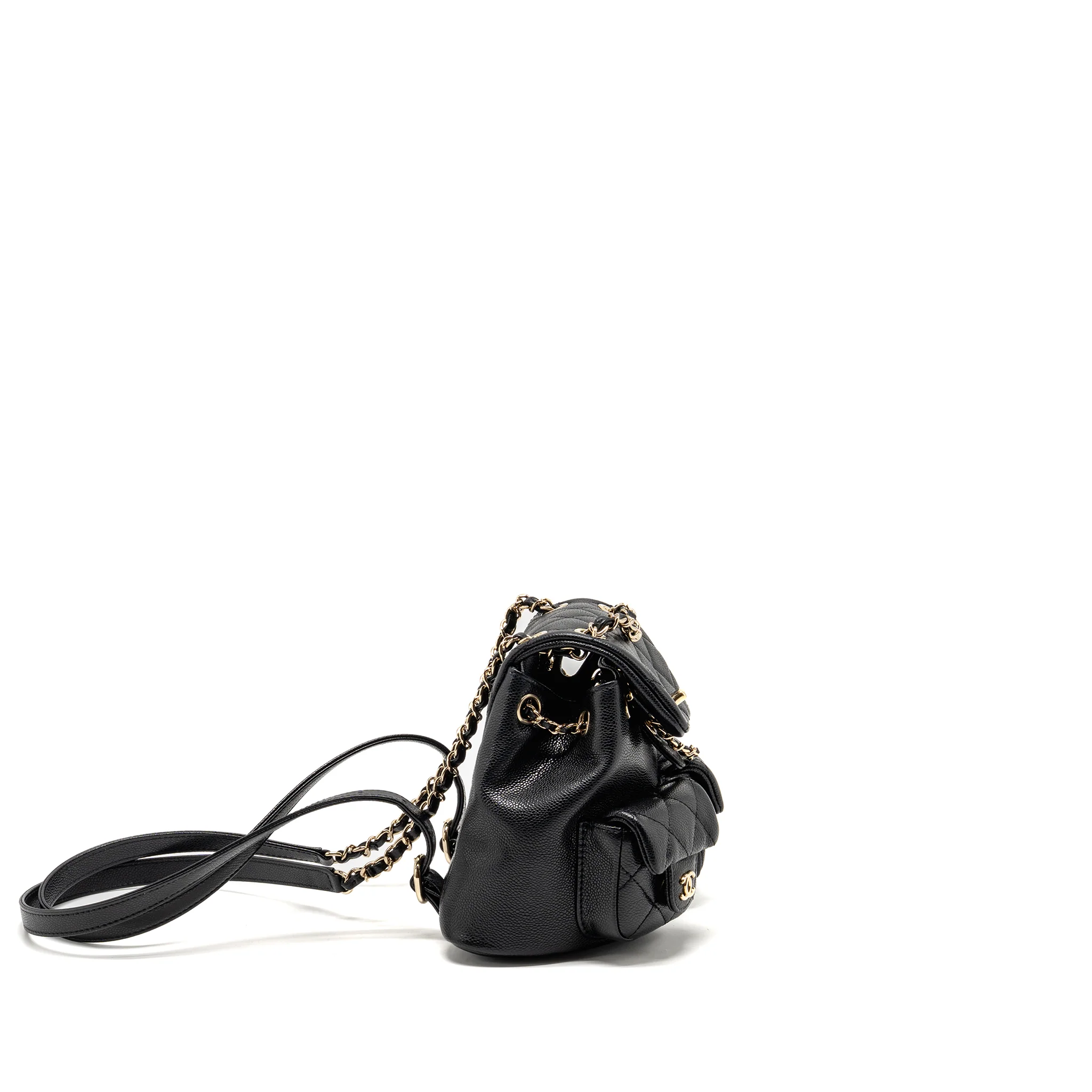 Chanel 23p mini triple pack backpack caviar black LGHW (microchip) - Image 3