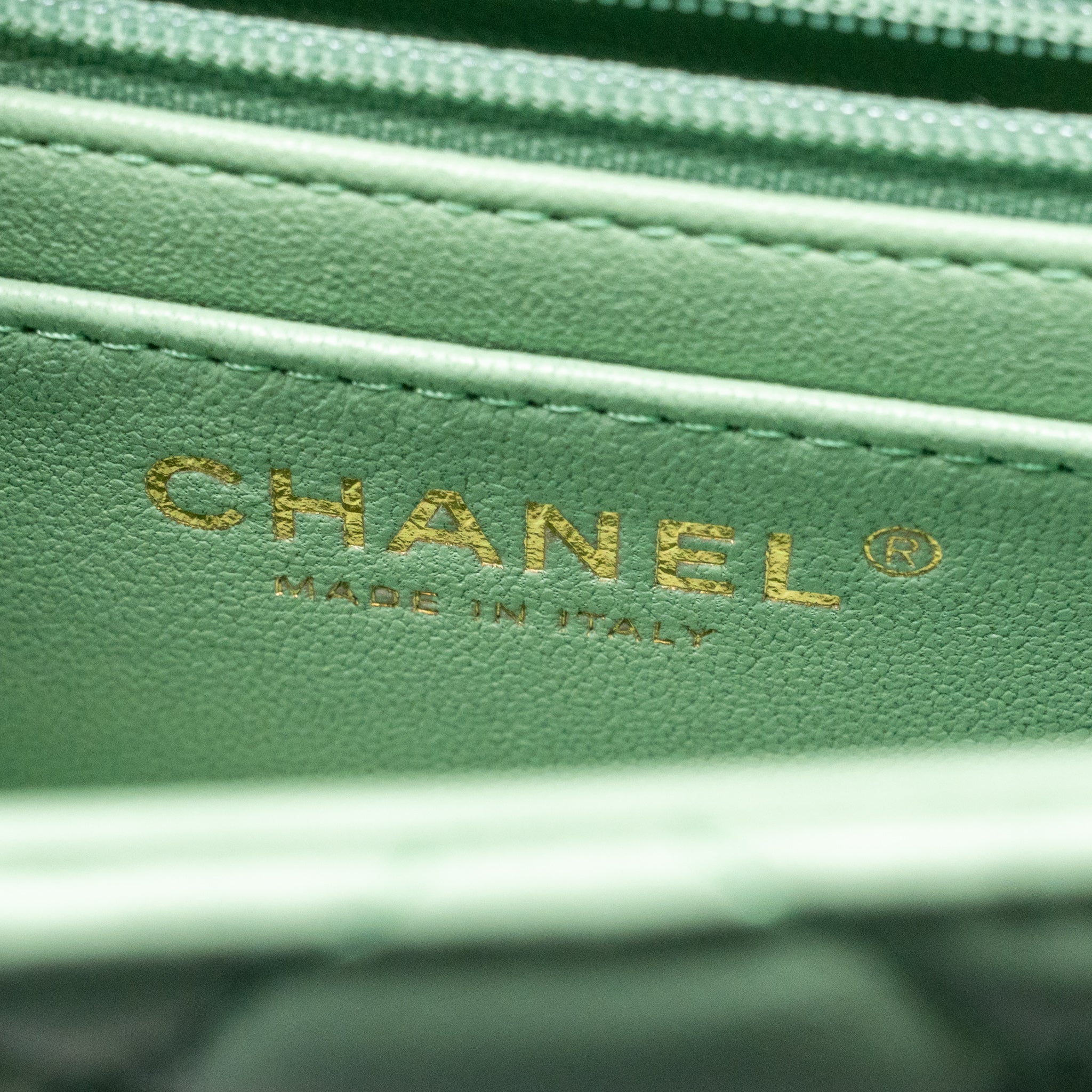 Chanel 23P Top Handle Mini Rectangular Lambskin Light Green LGHW (Microchip) - Image 17
