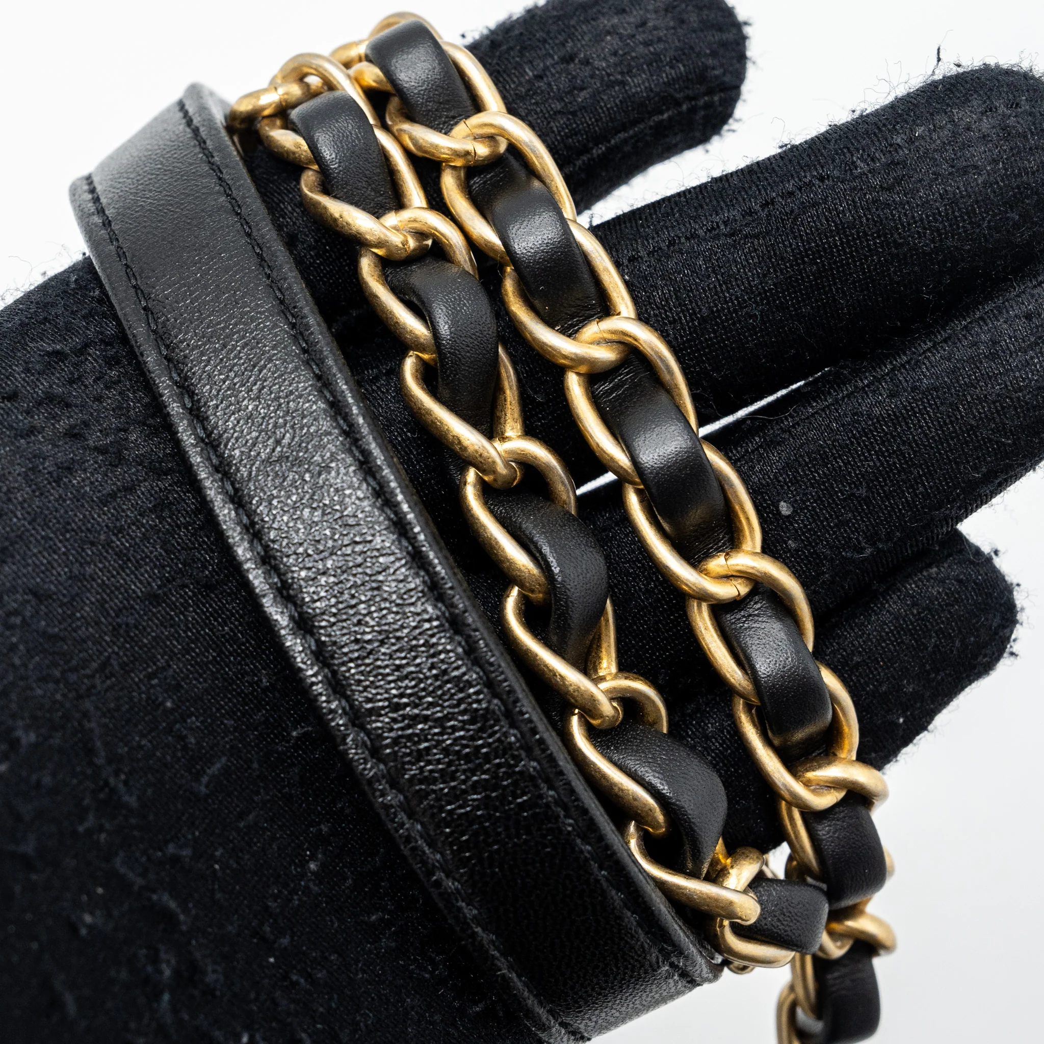 Chanel 23s Coco Love Flap Bag Lambskin Black Brushed GHW (Microchip) - Image 10