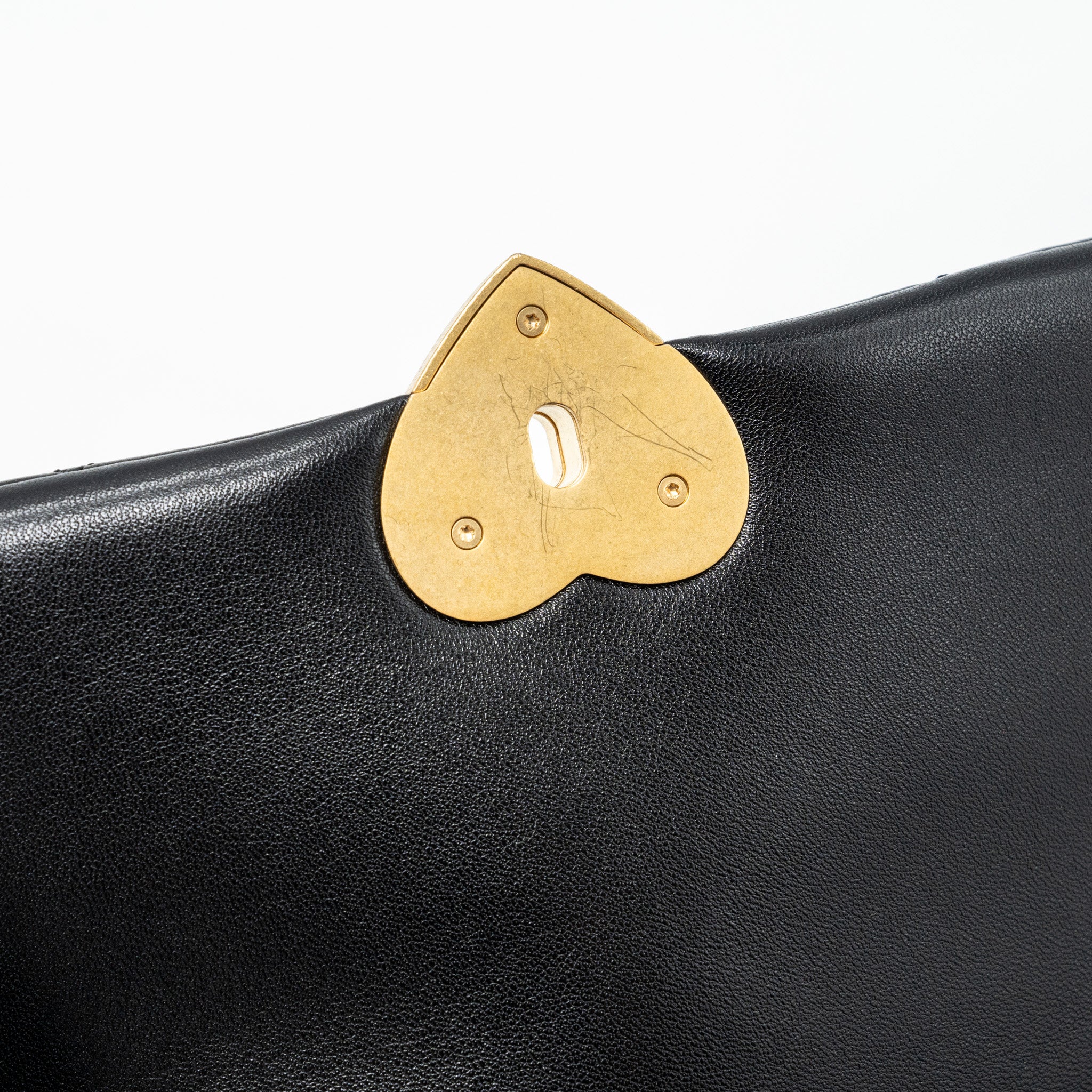 Chanel 23s Coco Love Flap Bag Lambskin Black Brushed GHW (Microchip) - Image 11
