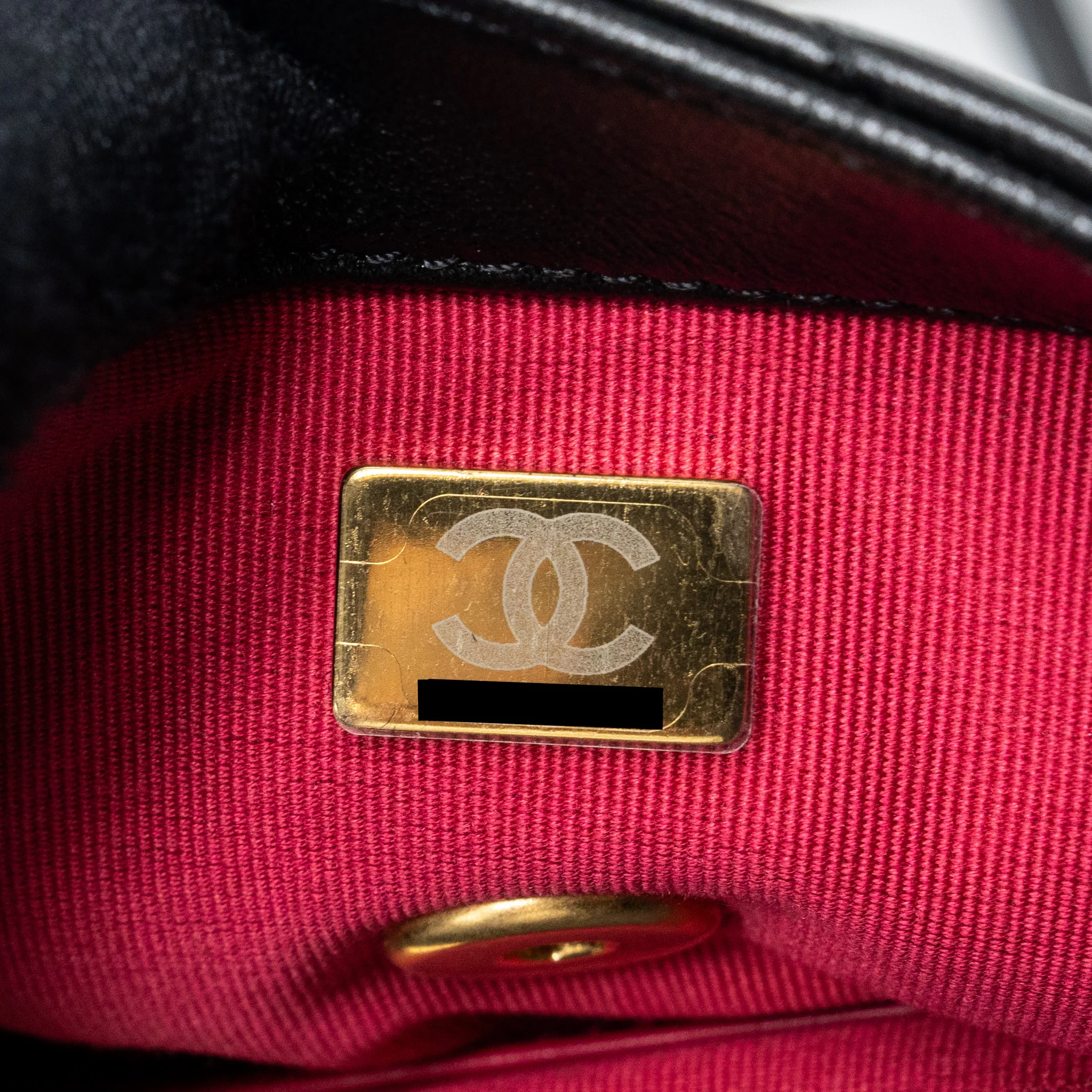 Chanel 23s Coco Love Flap Bag Lambskin Black Brushed GHW (Microchip) - Image 16