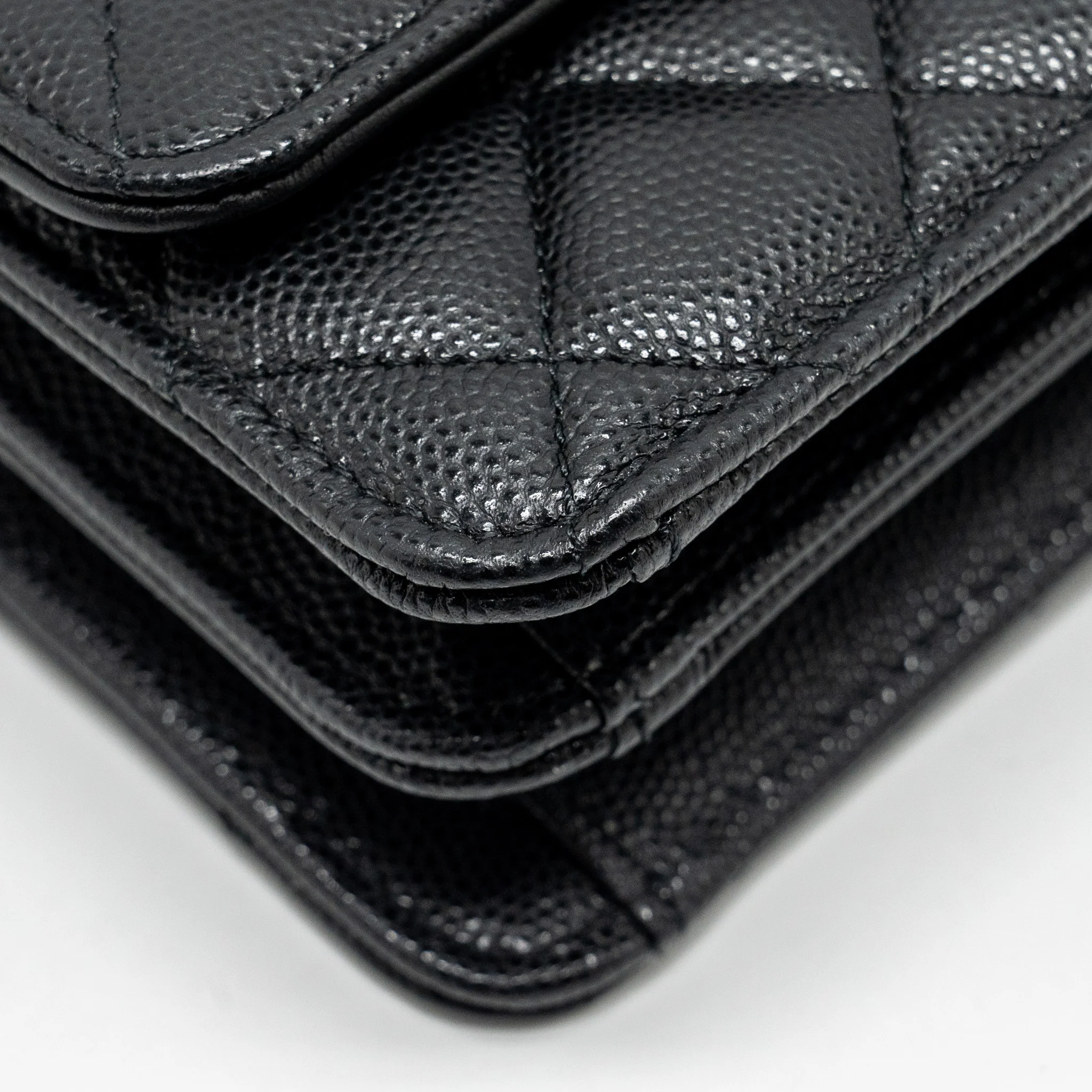 Chanel 23s Wallet On Chain with Bag Charm Caviar Black GHW(Microchip) - Image 9