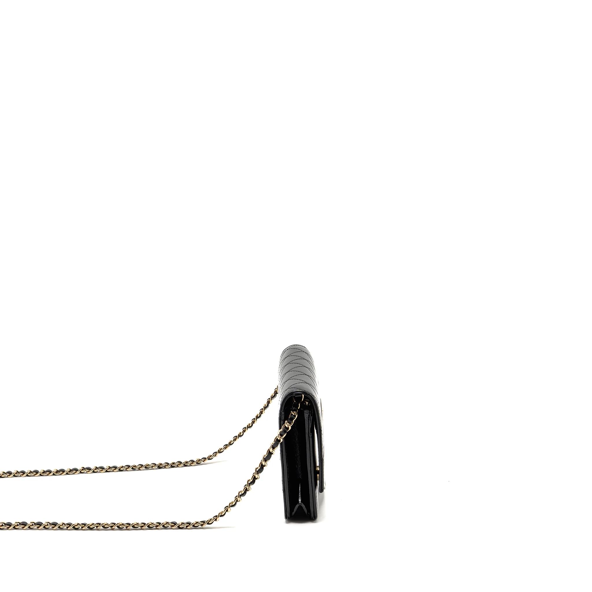Chanel 24c 31 Wallet On Chain Shiny Calfskin Black LGHW (Microchip) - Image 3