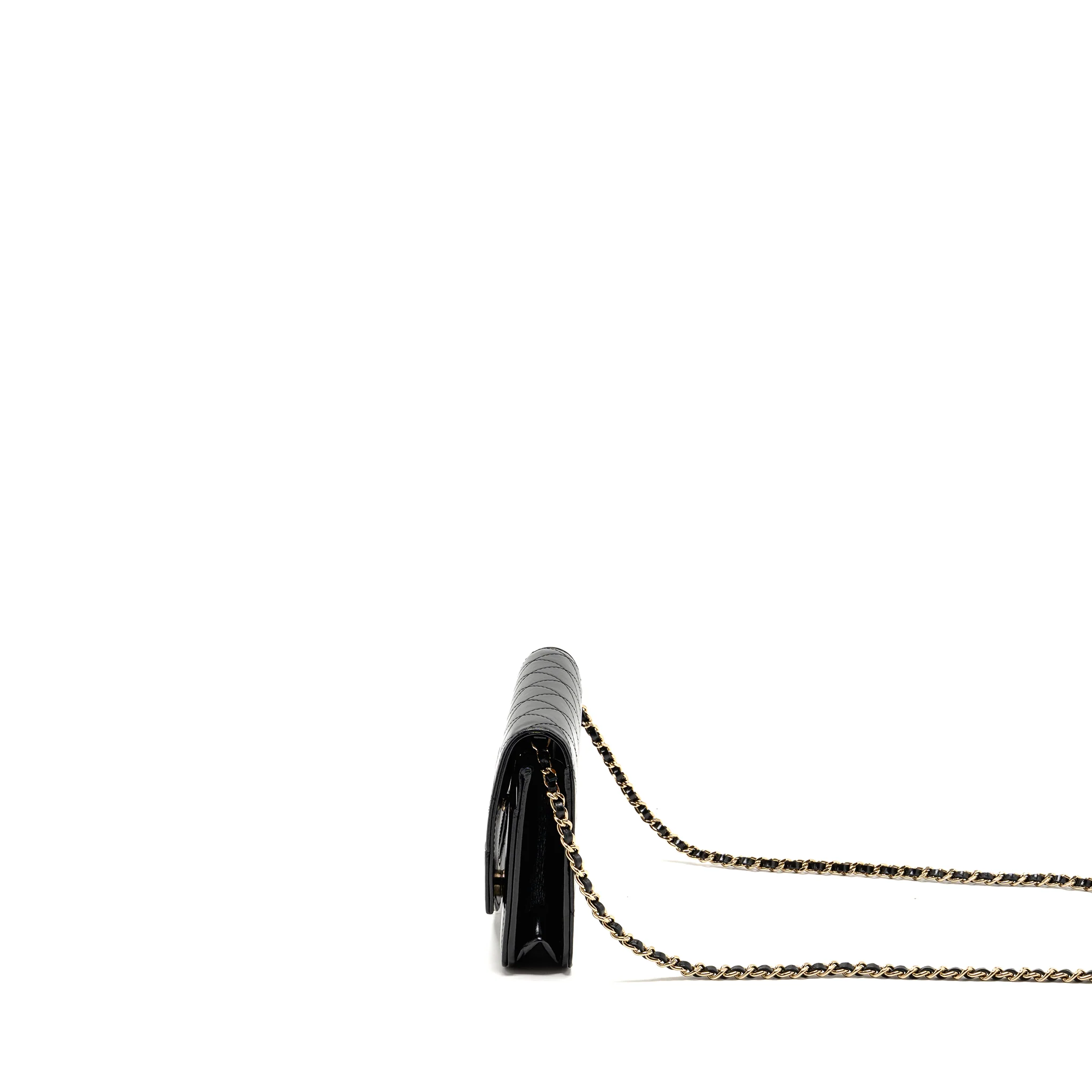 Chanel 24c 31 Wallet On Chain Shiny Calfskin Black LGHW (Microchip) - Image 4