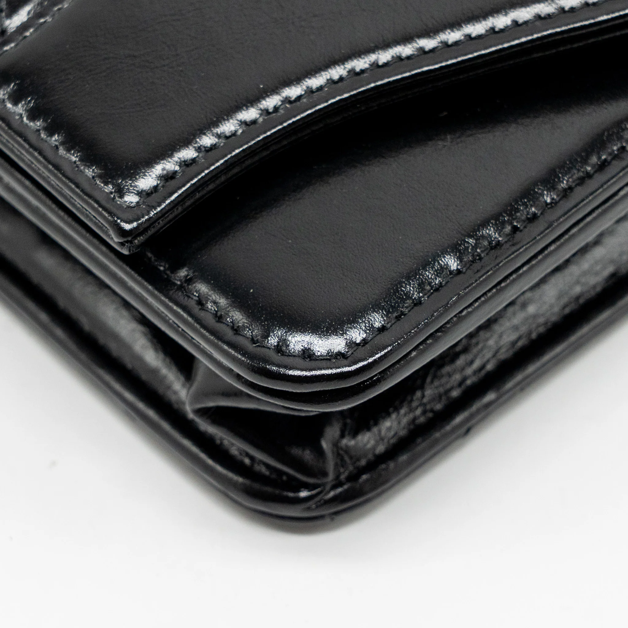 Chanel 24c 31 Wallet On Chain Shiny Calfskin Black LGHW (Microchip) - Image 9
