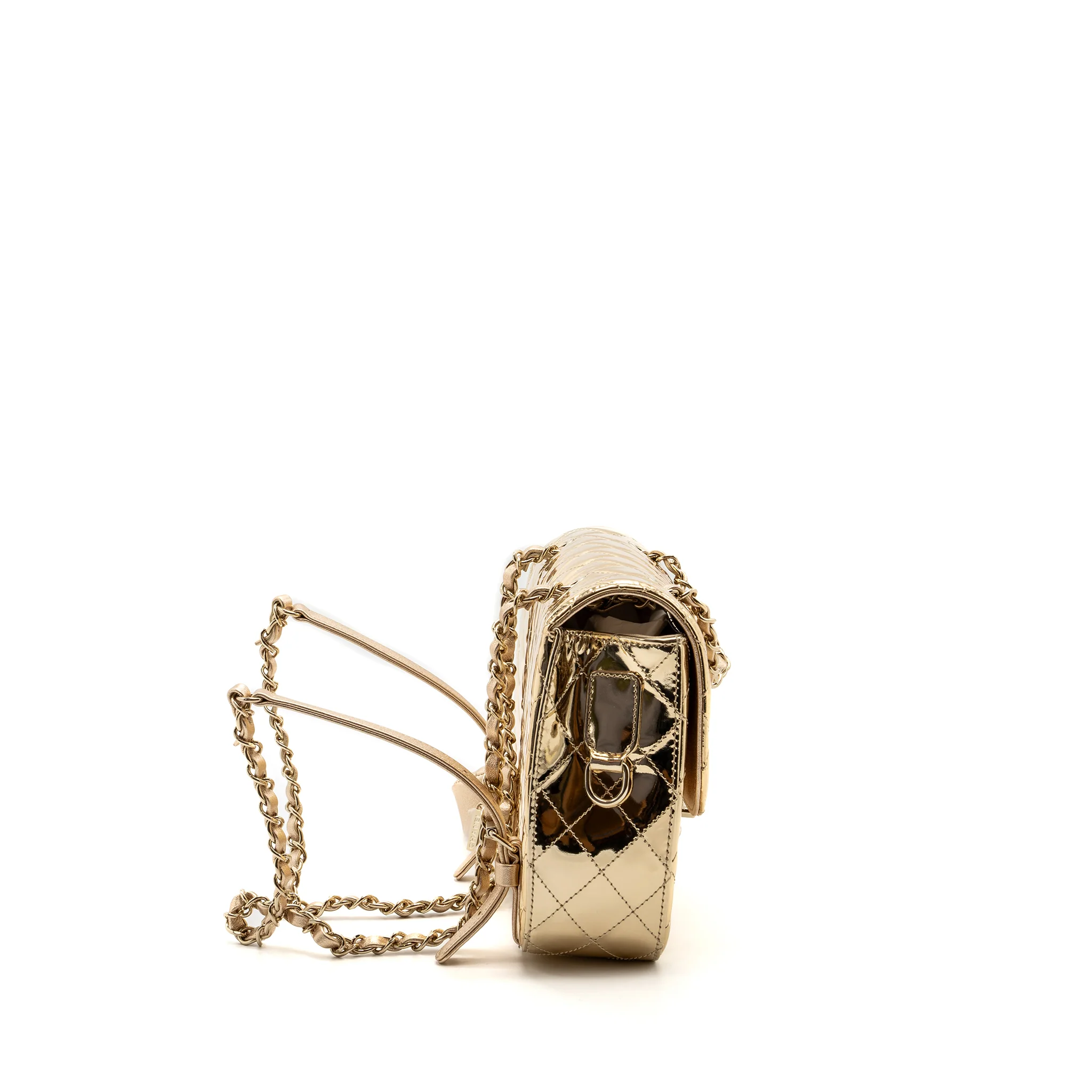 Chanel 24c Backpack With Star Patent Gold LGHW (microchip) - Image 3