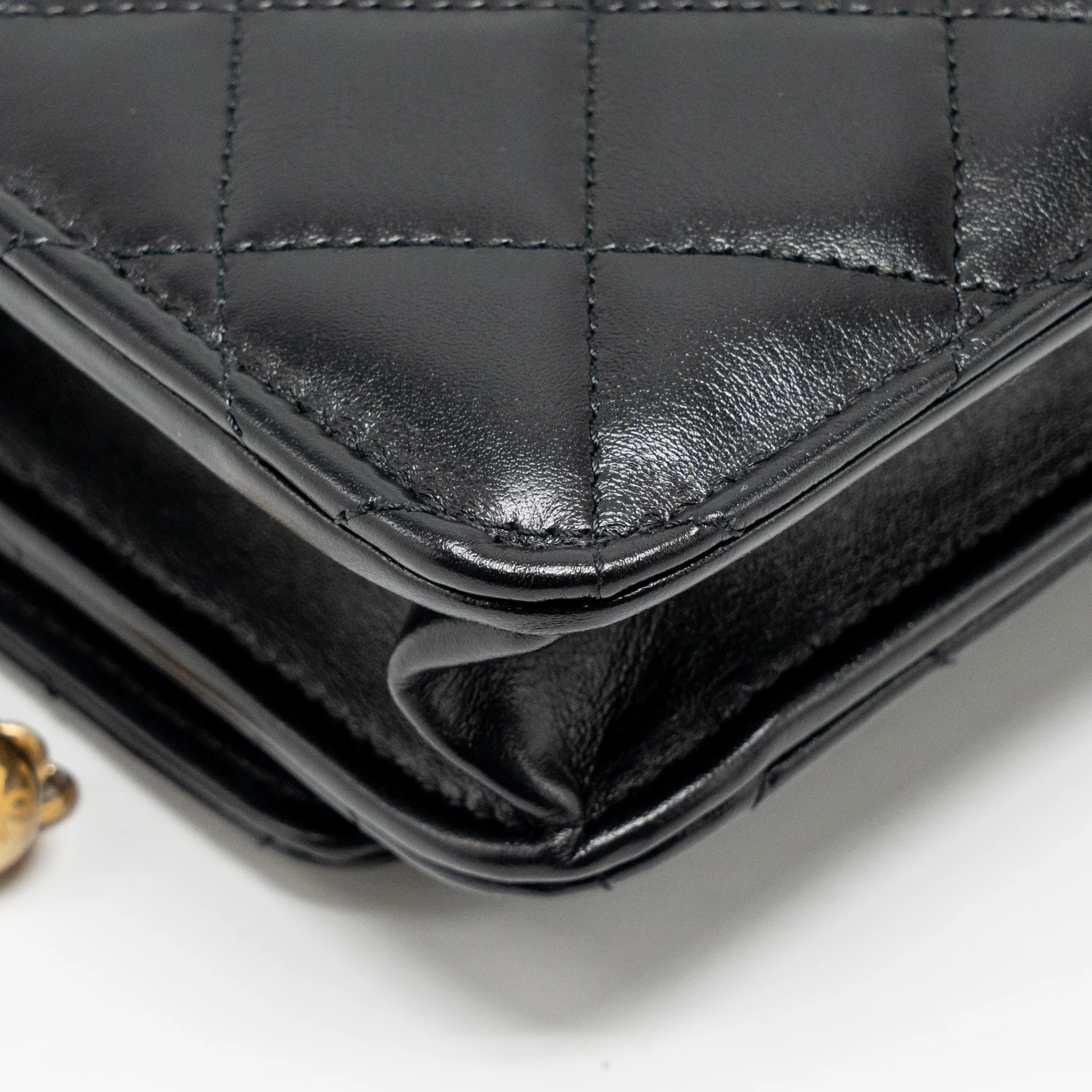 Chanel 24c Gold Crush Wallet On Chain Calfskin Black GHW(microchip) - Image 10