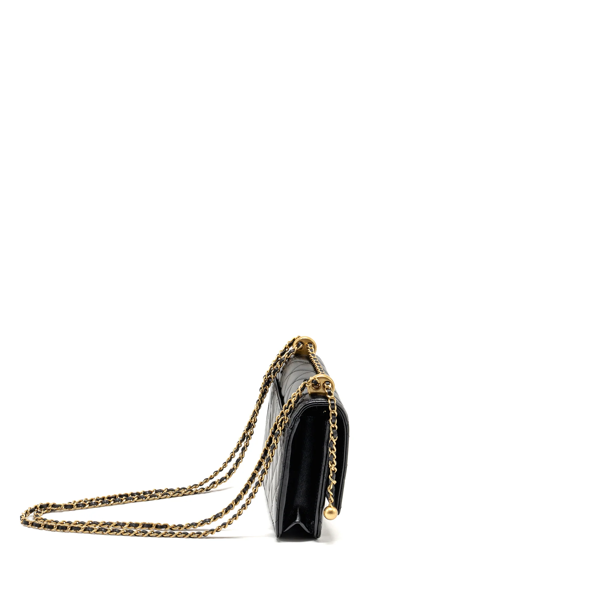 Chanel 24c Gold Crush Wallet On Chain Calfskin Black GHW(microchip) - Image 3