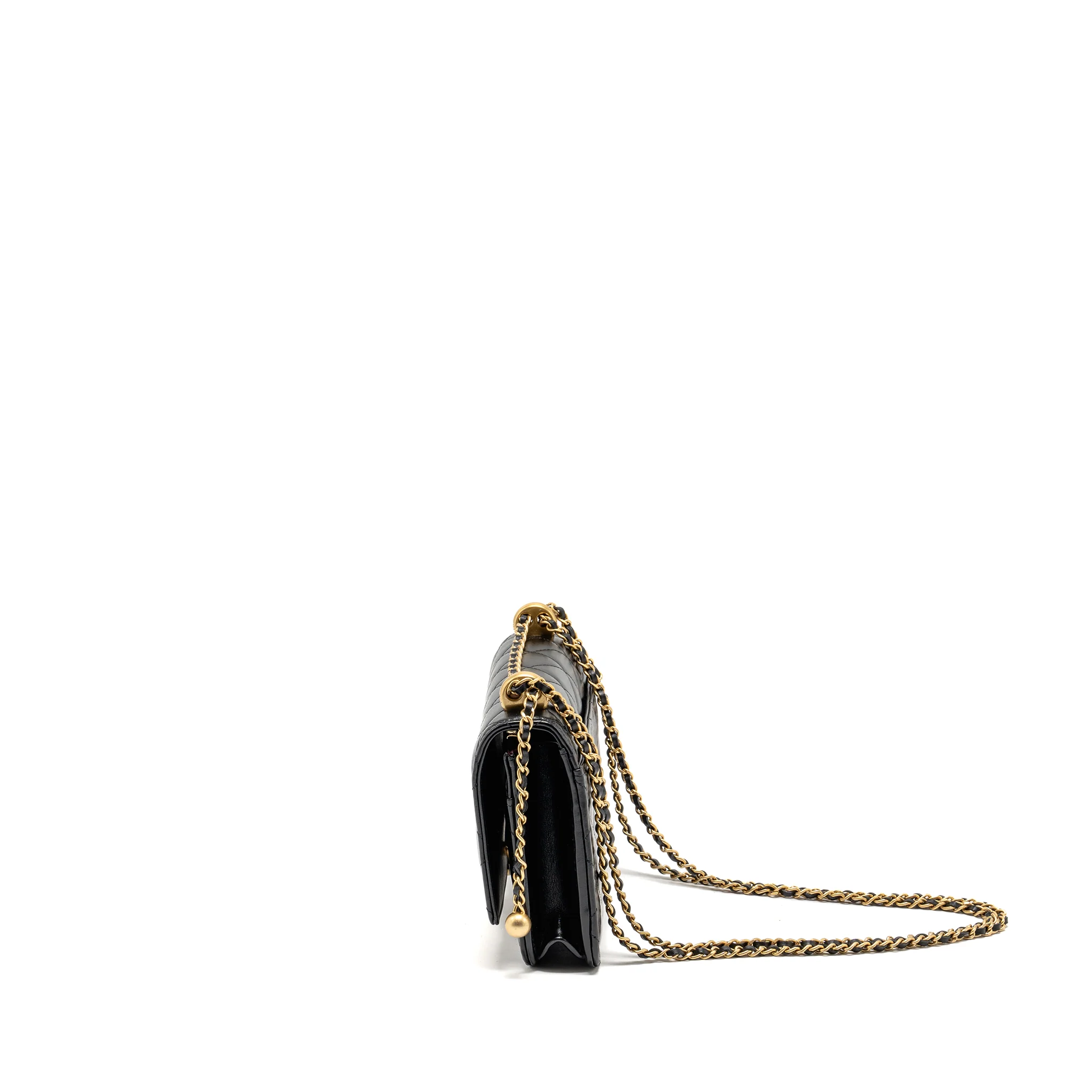 Chanel 24c Gold Crush Wallet On Chain Calfskin Black GHW(microchip) - Image 4