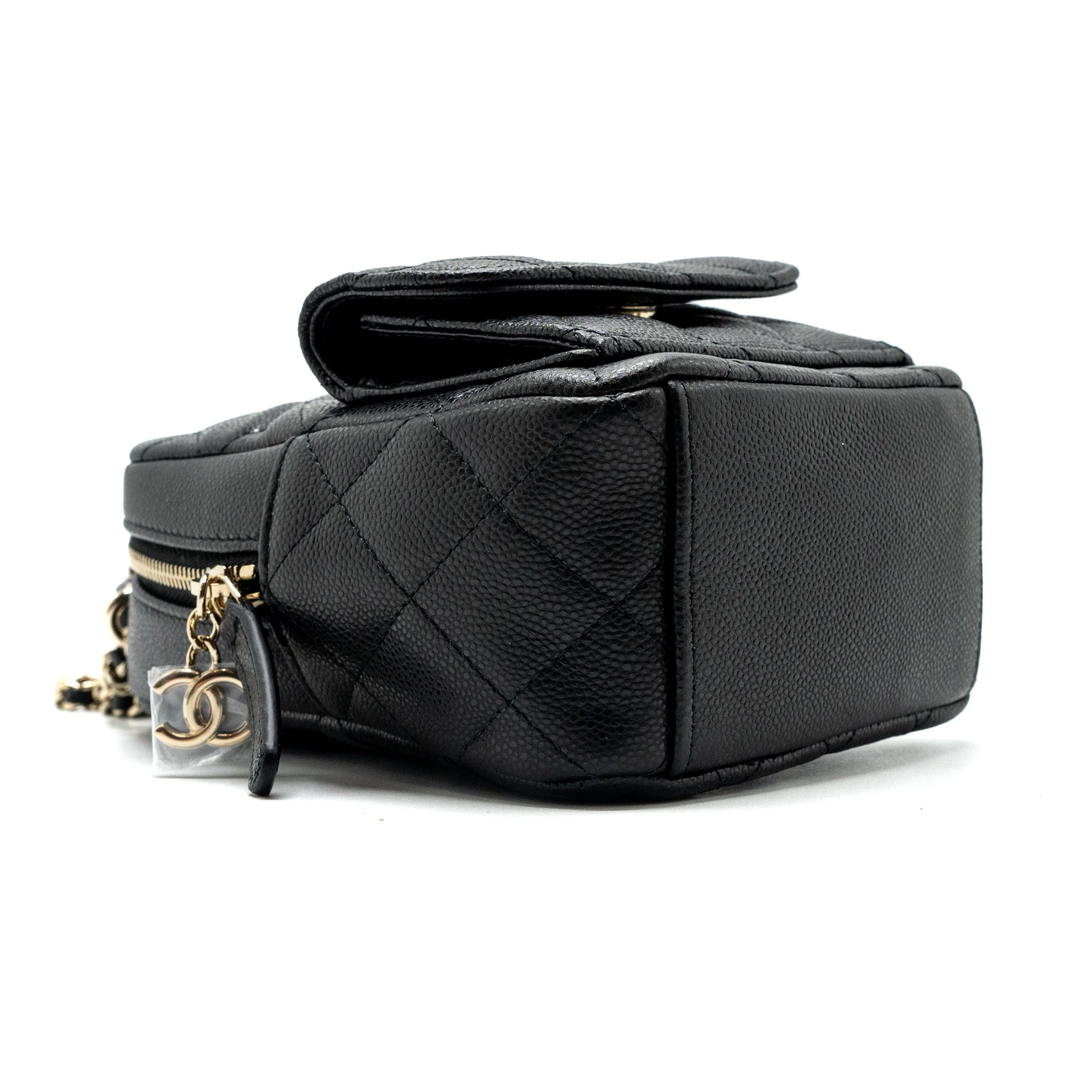 Chanel 24c Mini Backpack/Crossbody Bag Caviar Black LGHW (Microchip) - Image 6
