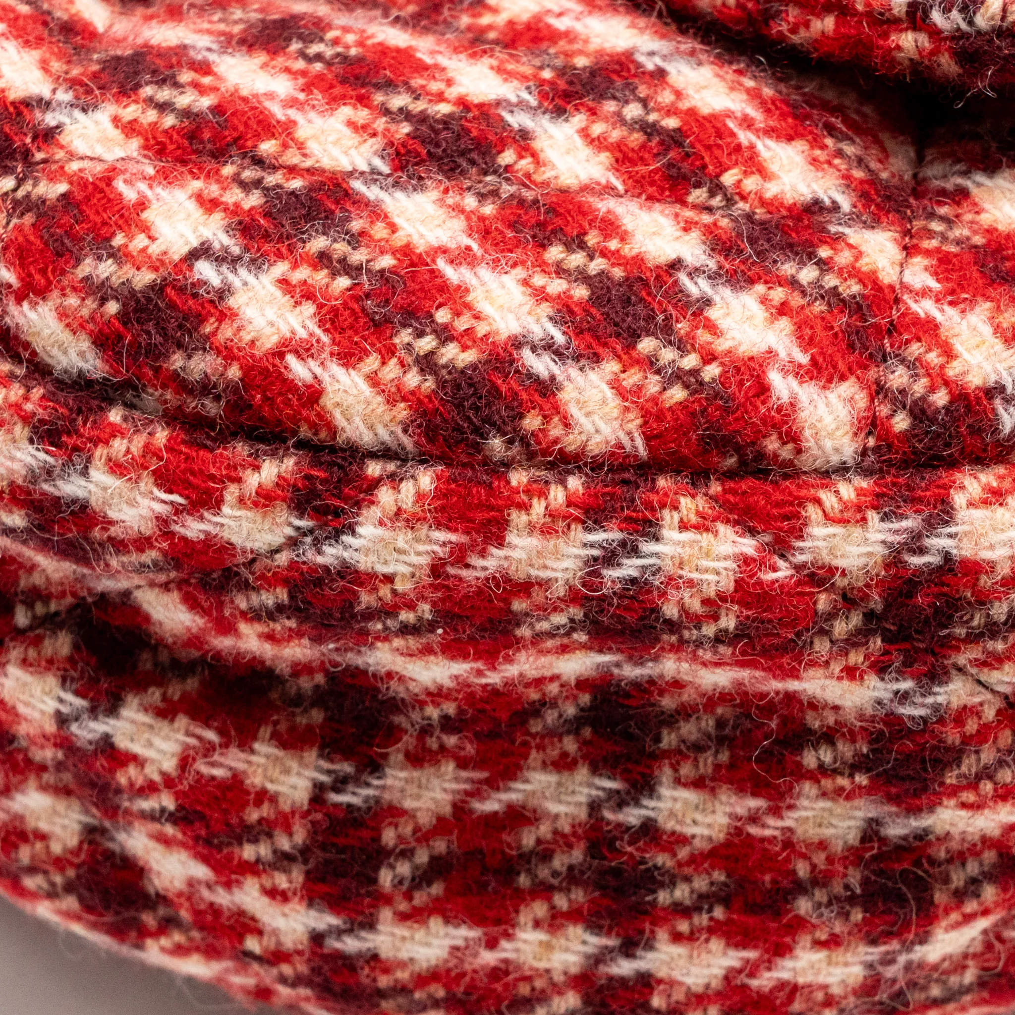 Chanel 24n Grand Sac Hobo Bag Houndstooth Tweed Red GHW (microchip) - Image 10