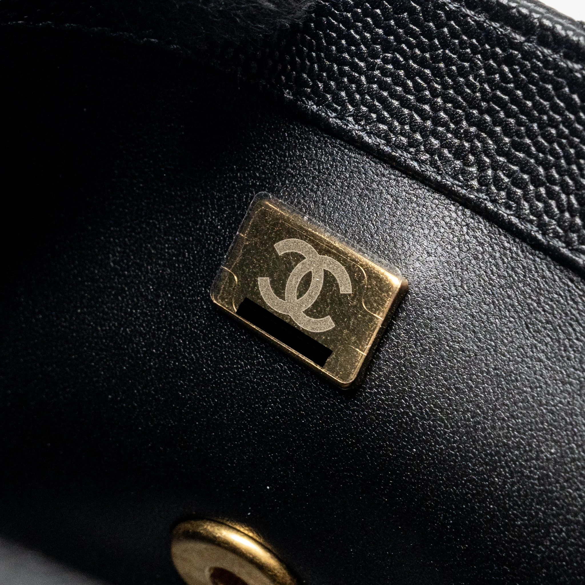 Chanel 24p Coco Love Mini Flap bag Adjustable Chain Caviar Black GHW (Microchip) - Image 13