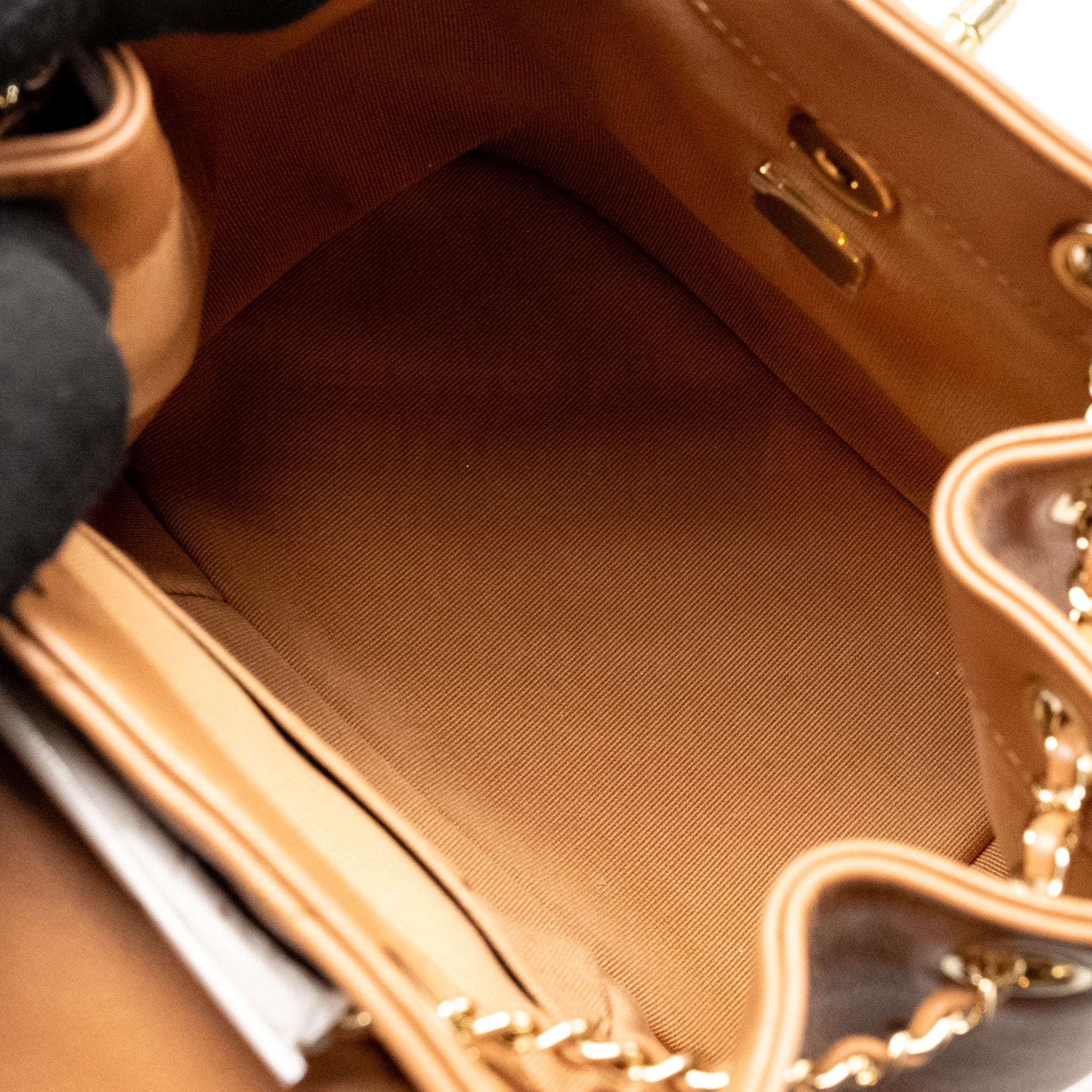Chanel 24p Mini Duma Backpack Calfskin Caramel LGHW (microchip) - Image 13