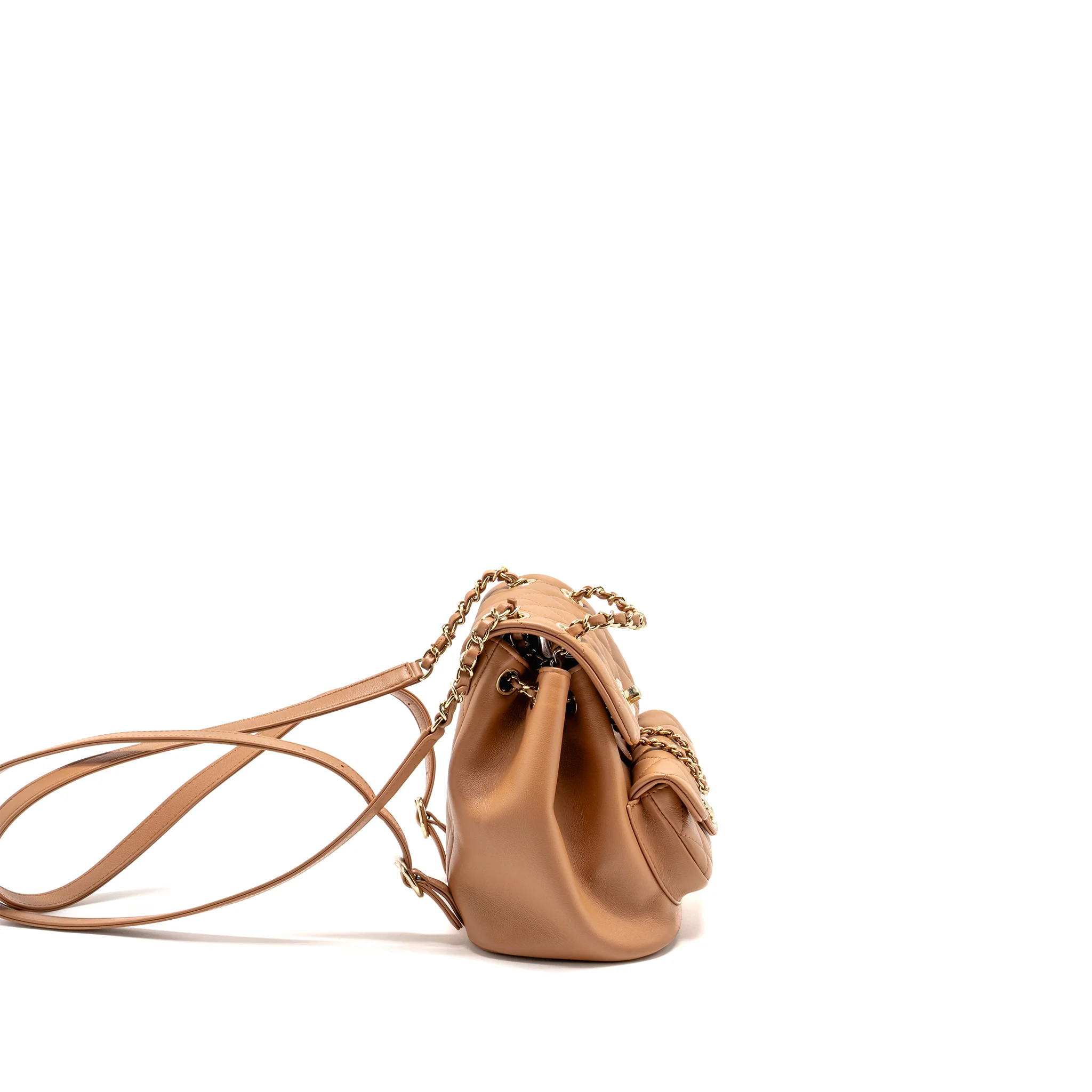 Chanel 24p Mini Duma Backpack Calfskin Caramel LGHW (microchip) - Image 4