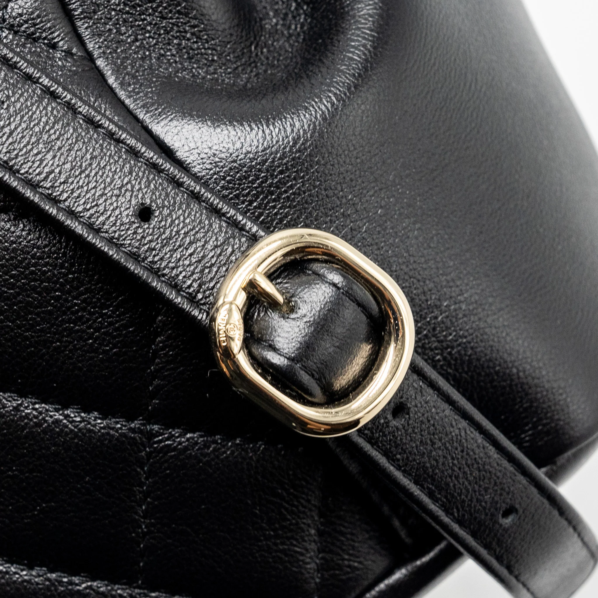 Chanel 24P Mini Duma backpack calfskin black LGHW (Microchip) - Image 12