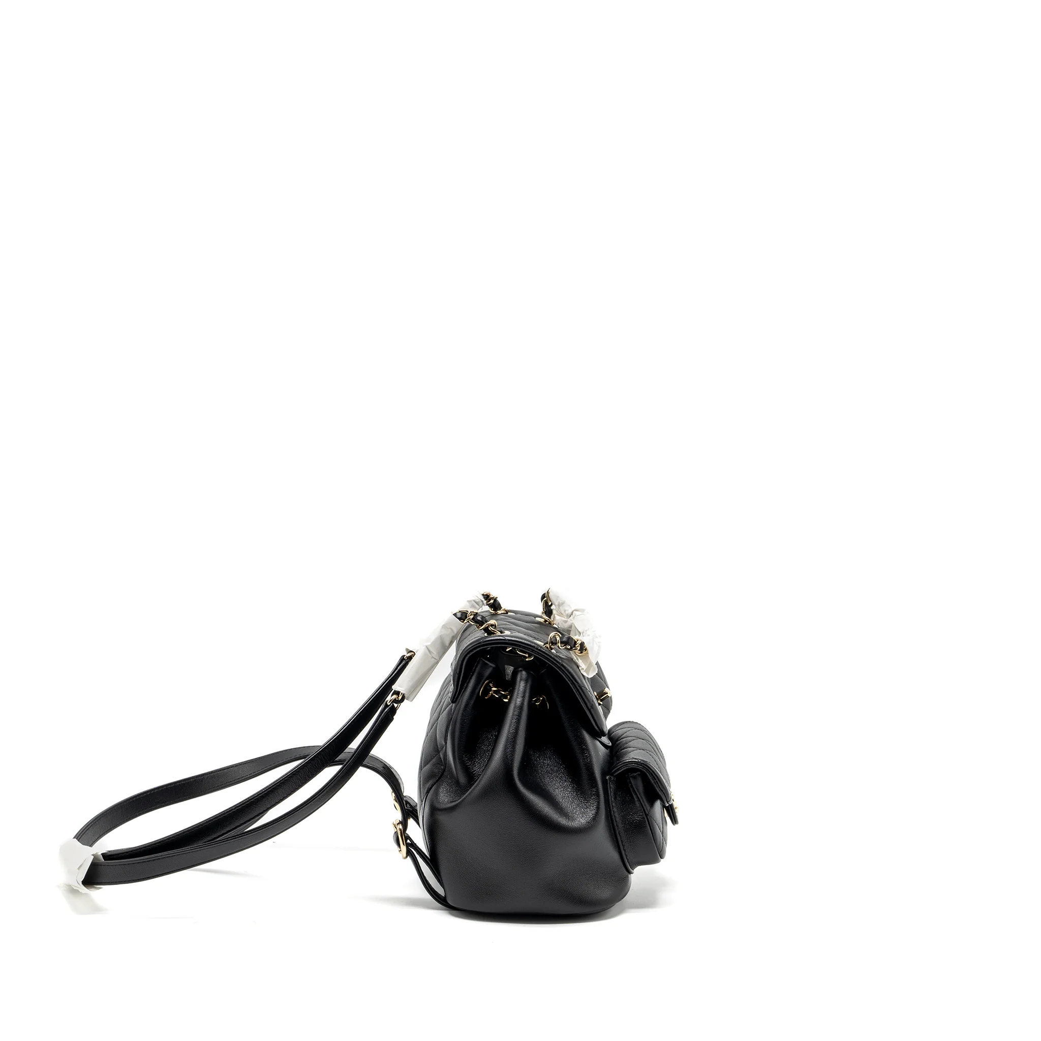 Chanel 24P Mini Duma backpack calfskin black LGHW (Microchip) - Image 3