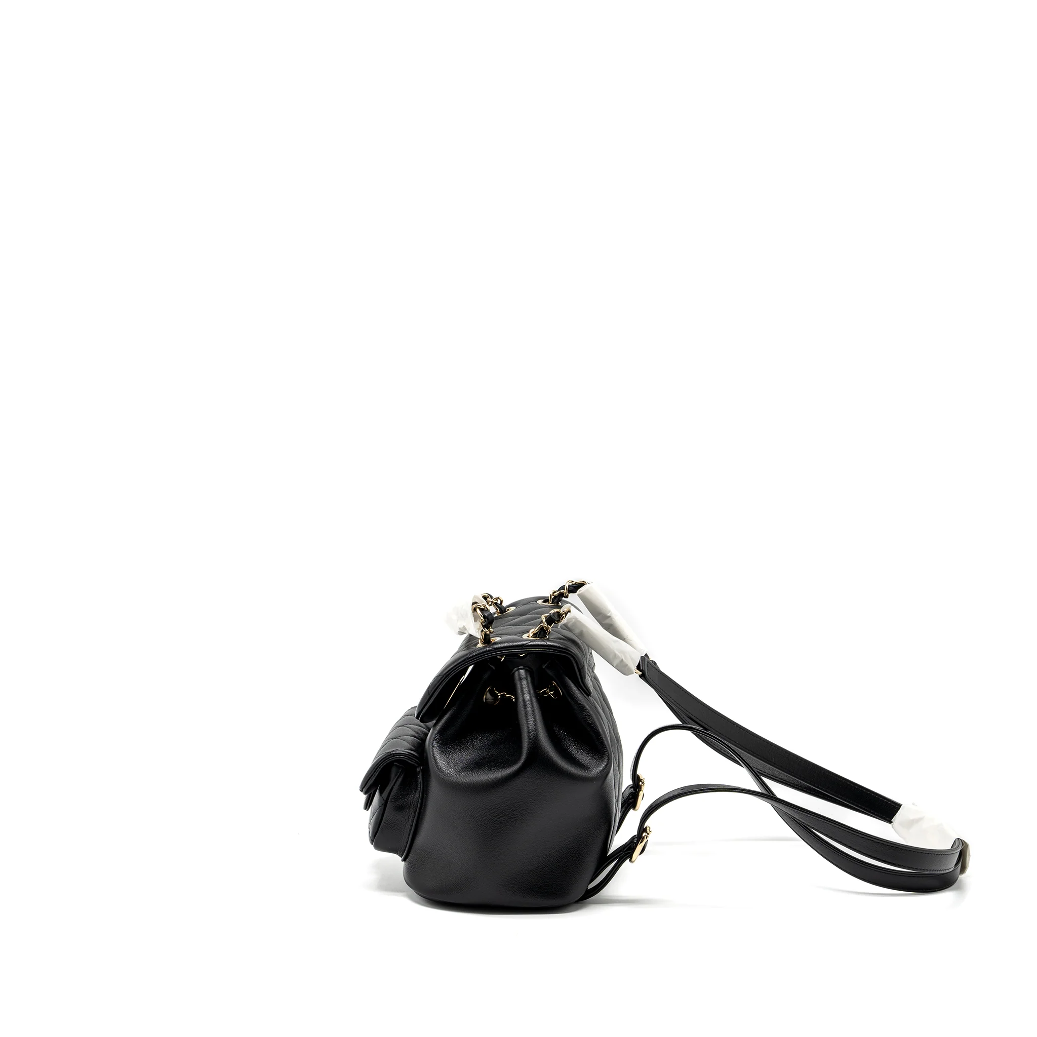 Chanel 24P Mini Duma backpack calfskin black LGHW (Microchip) - Image 4