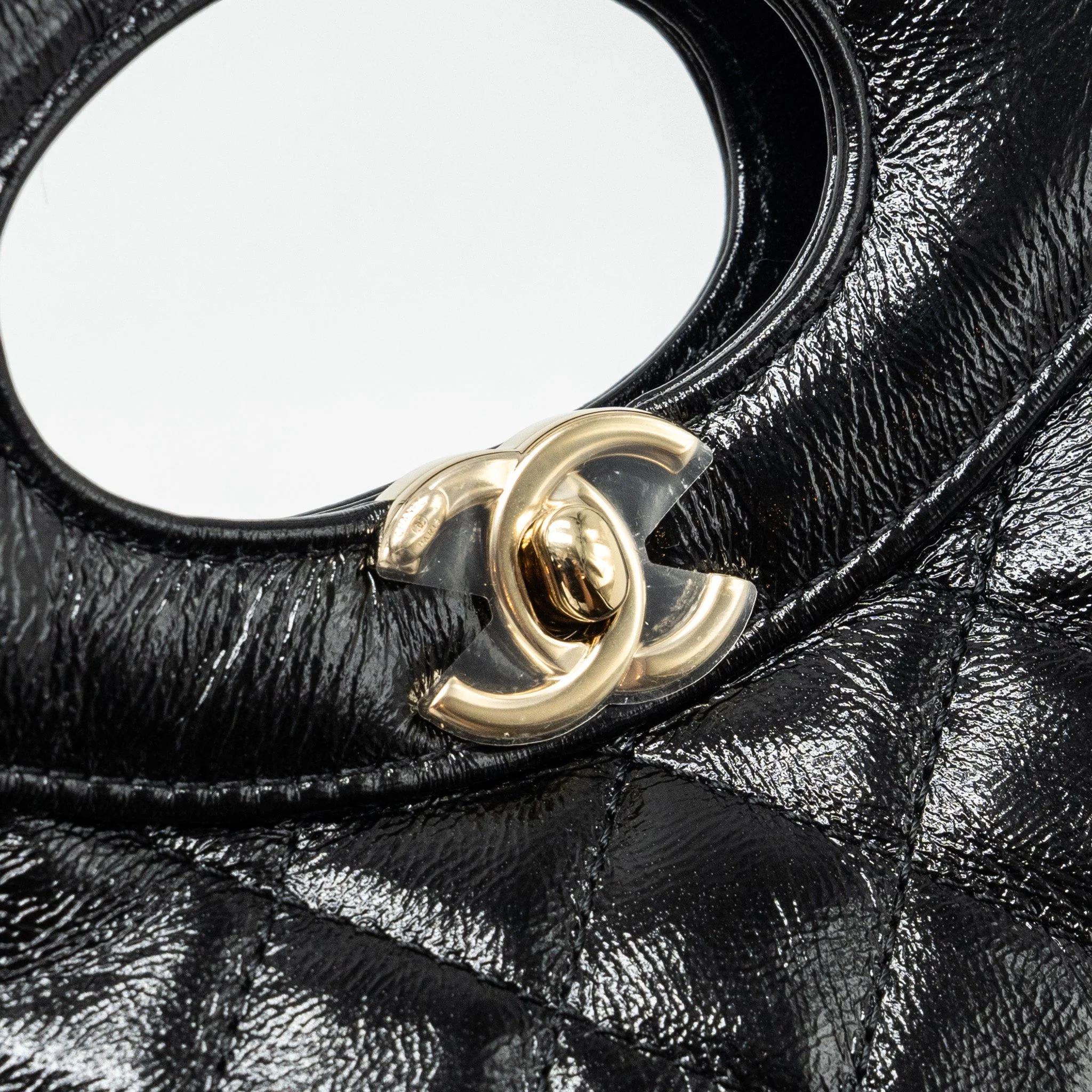 Chanel 24S Mini 31 Bag shiny Lambskin black GHW (microchip) - Image 8