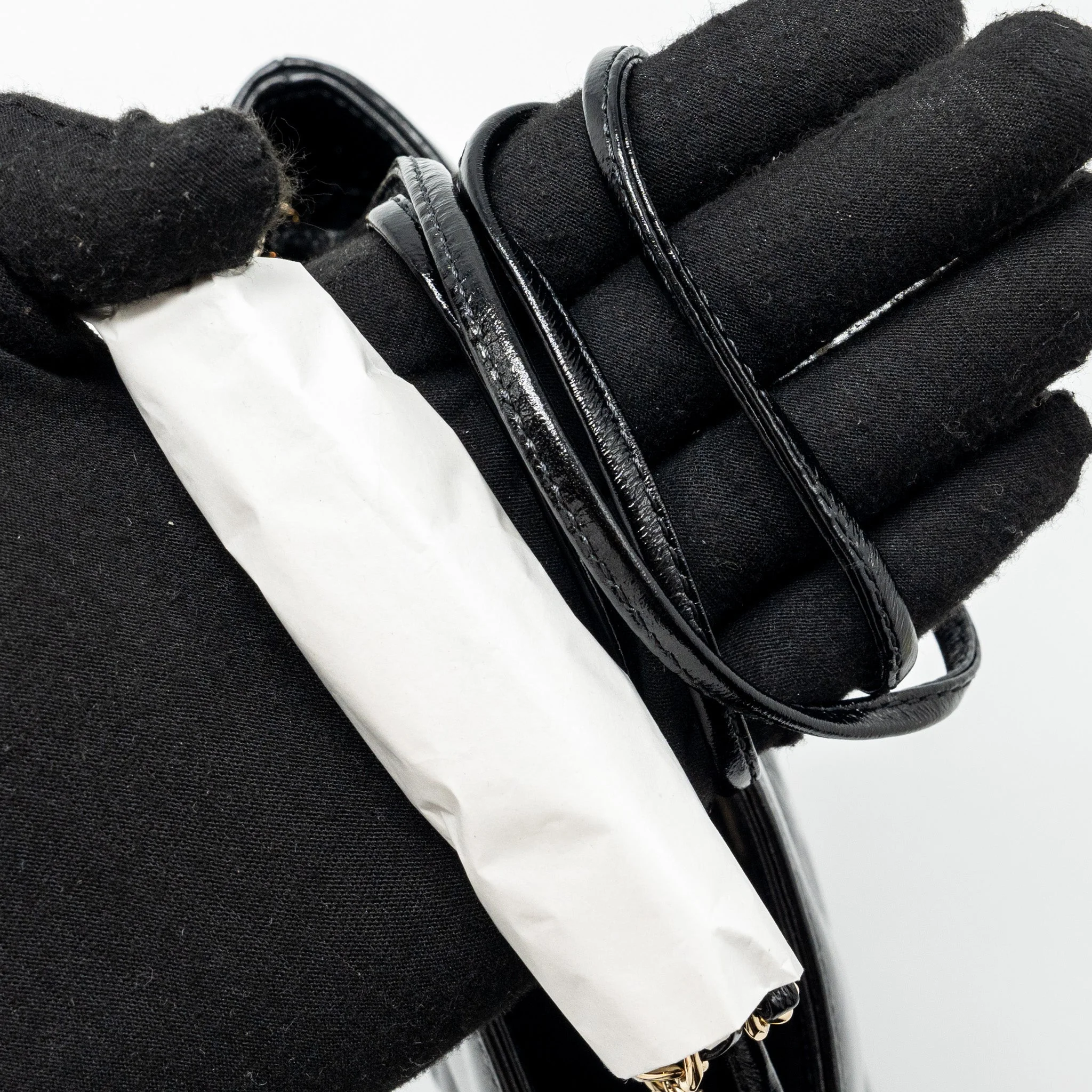Chanel 24S Mini 31 Bag shiny Lambskin black GHW (microchip) - Image 9