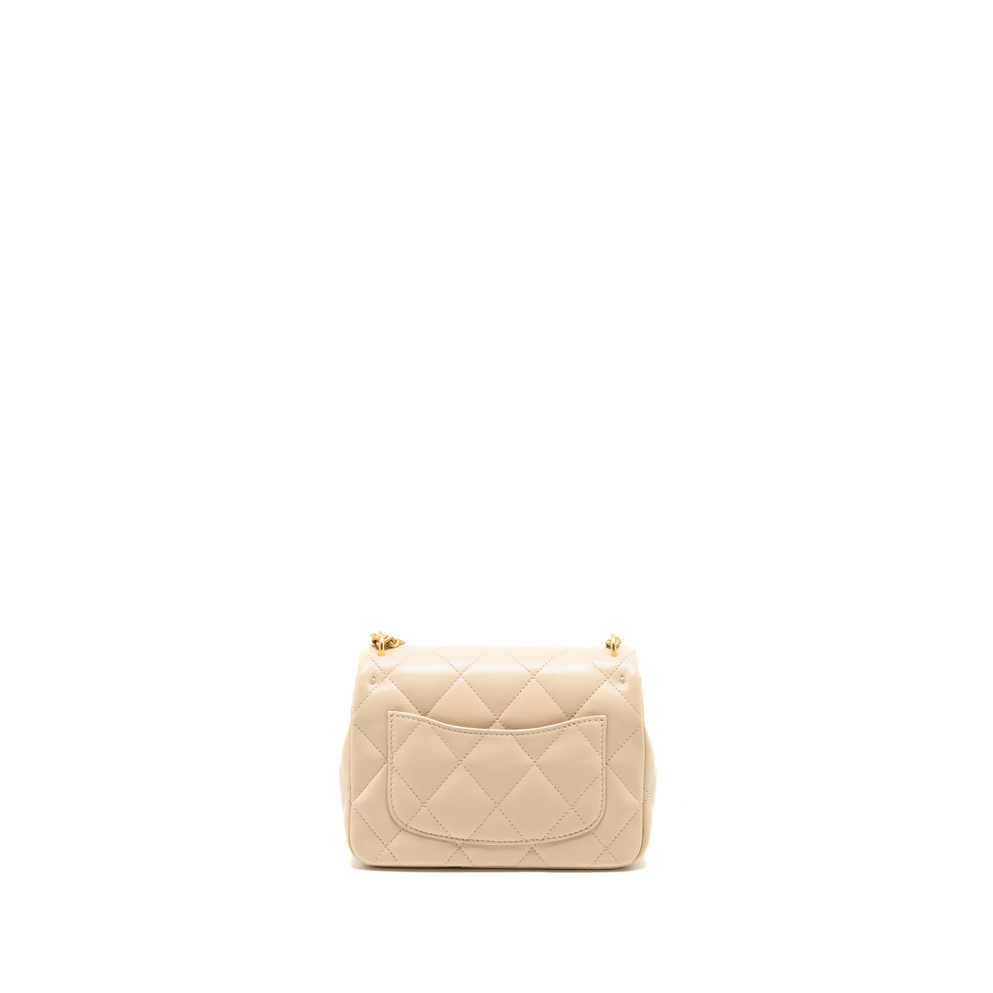 Chanel 25c Coco Love Adjustable Chain Shiny Lambskin Beige GHW (microchip) - Image 2