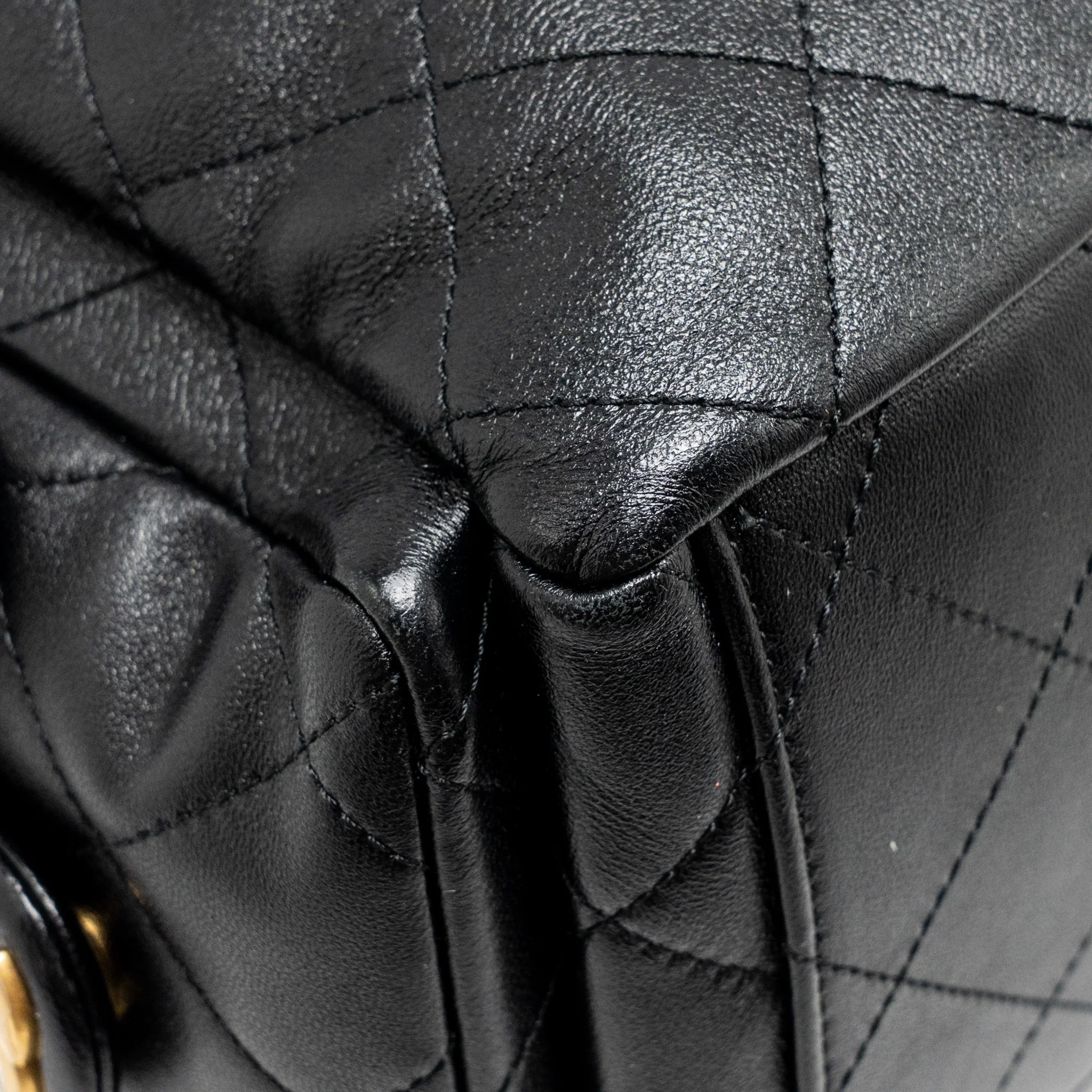 Chanel 25C Maxi Hobo Bag Lambskin Black GHW (Microchip) - Image 10