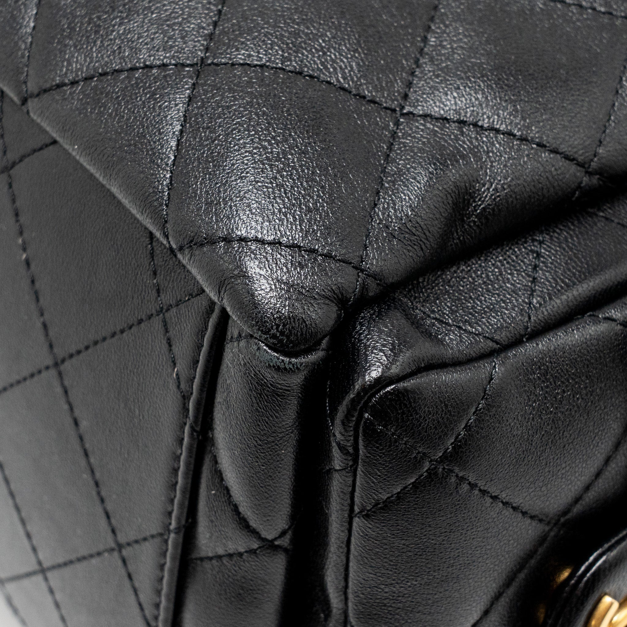 Chanel 25C Maxi Hobo Bag Lambskin Black GHW (Microchip) - Image 11