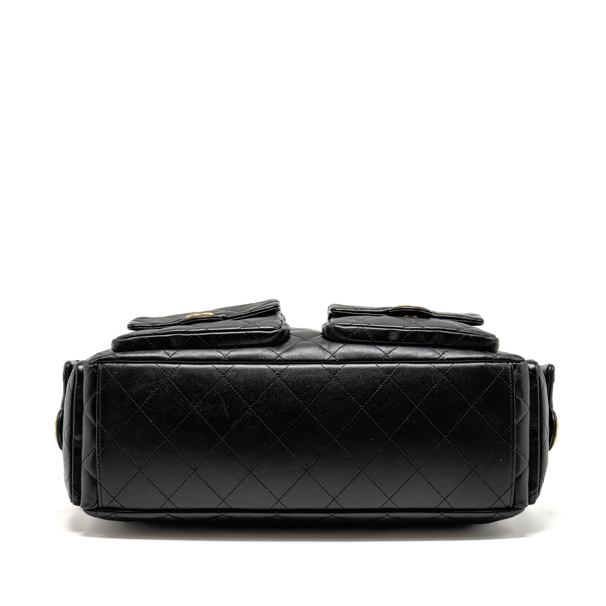 Chanel 25C Maxi Hobo Bag Lambskin Black GHW (Microchip) - Image 5