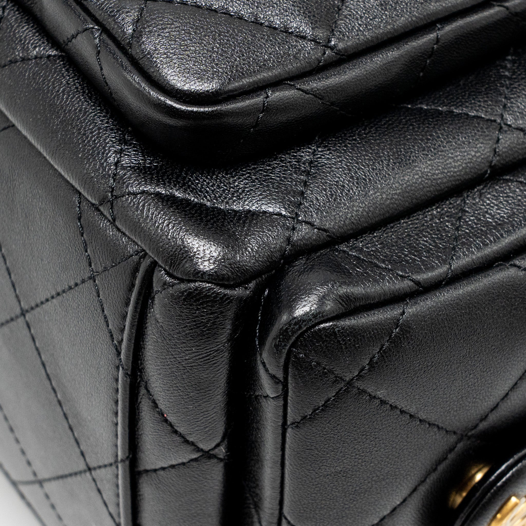 Chanel 25C Maxi Hobo Bag Lambskin Black GHW (Microchip) - Image 9