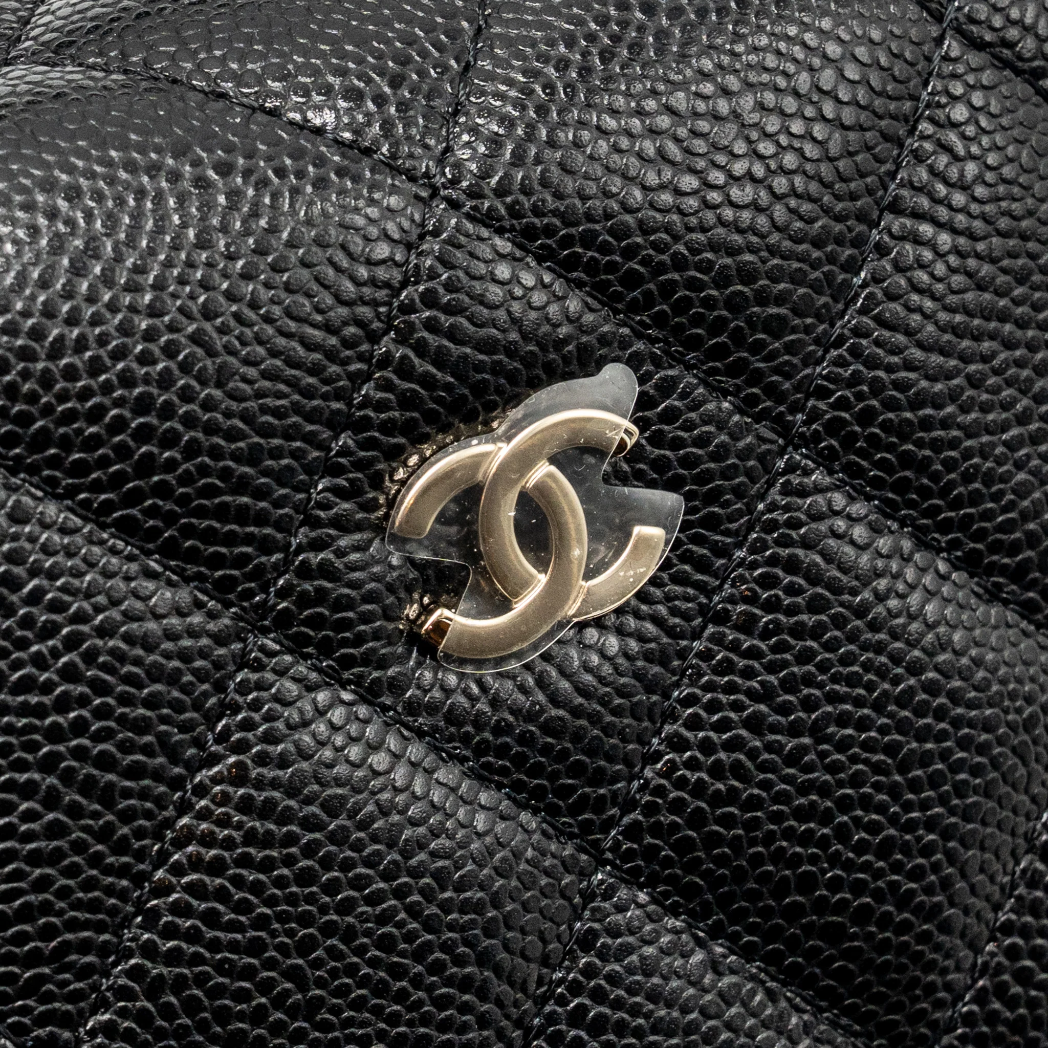 Chanel 25c Quilted Hobo Bag Caviar Black LGHW (microchip) - Image 13