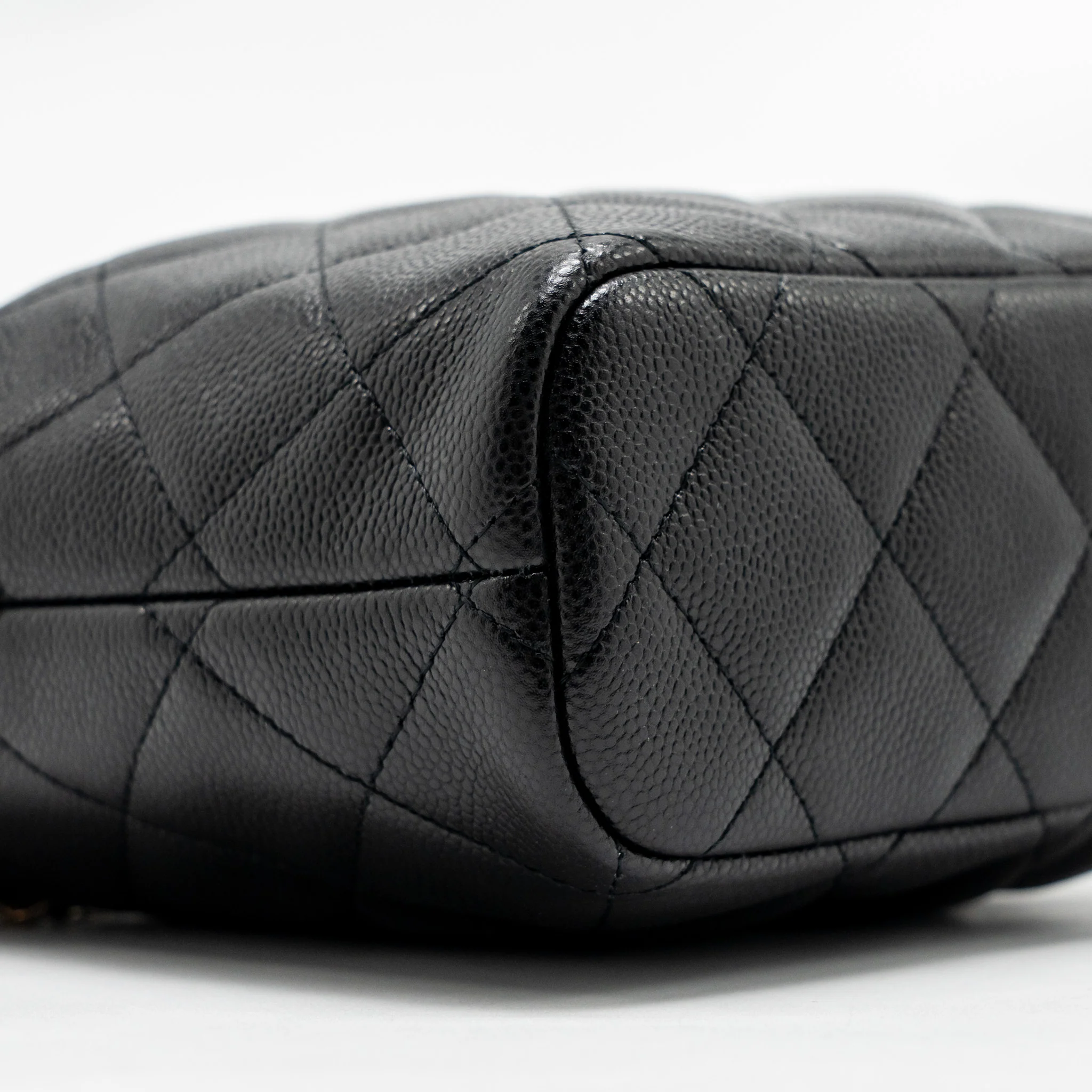 Chanel 25c Quilted Hobo Bag Caviar Black LGHW (microchip) - Image 6