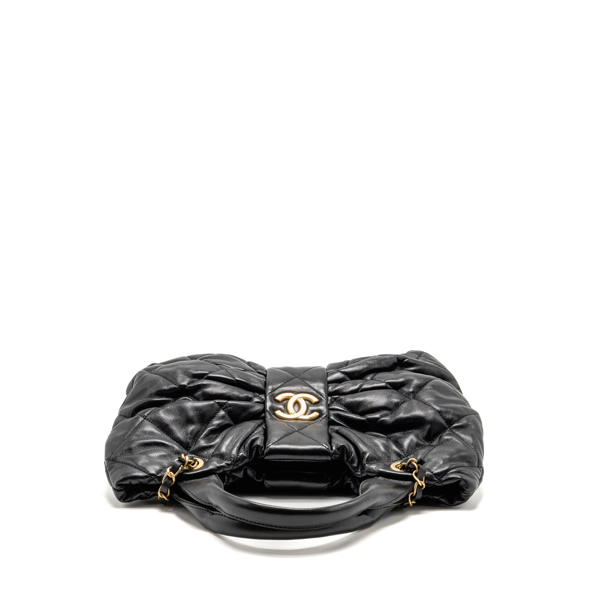 Chanel 25k Medium Bow Bag Lambskin Black GHW (microchip) - Image 5