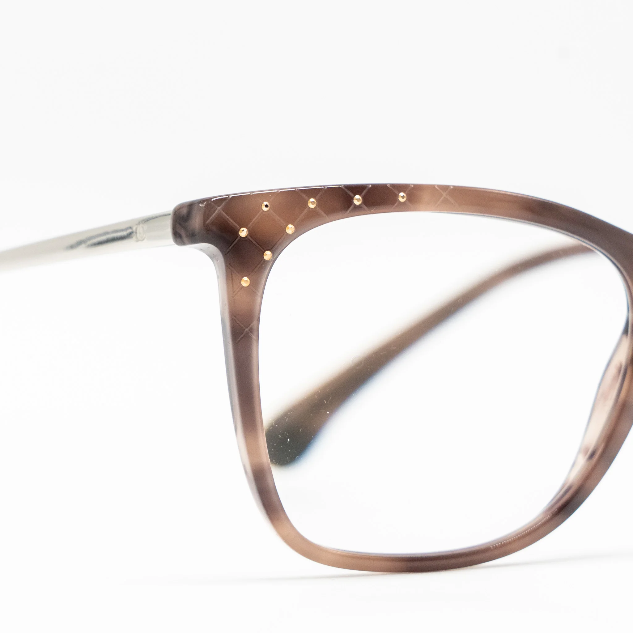 Chanel 3379B Eyeglasses Havana Antique Pink Crystals SHW - Image 5