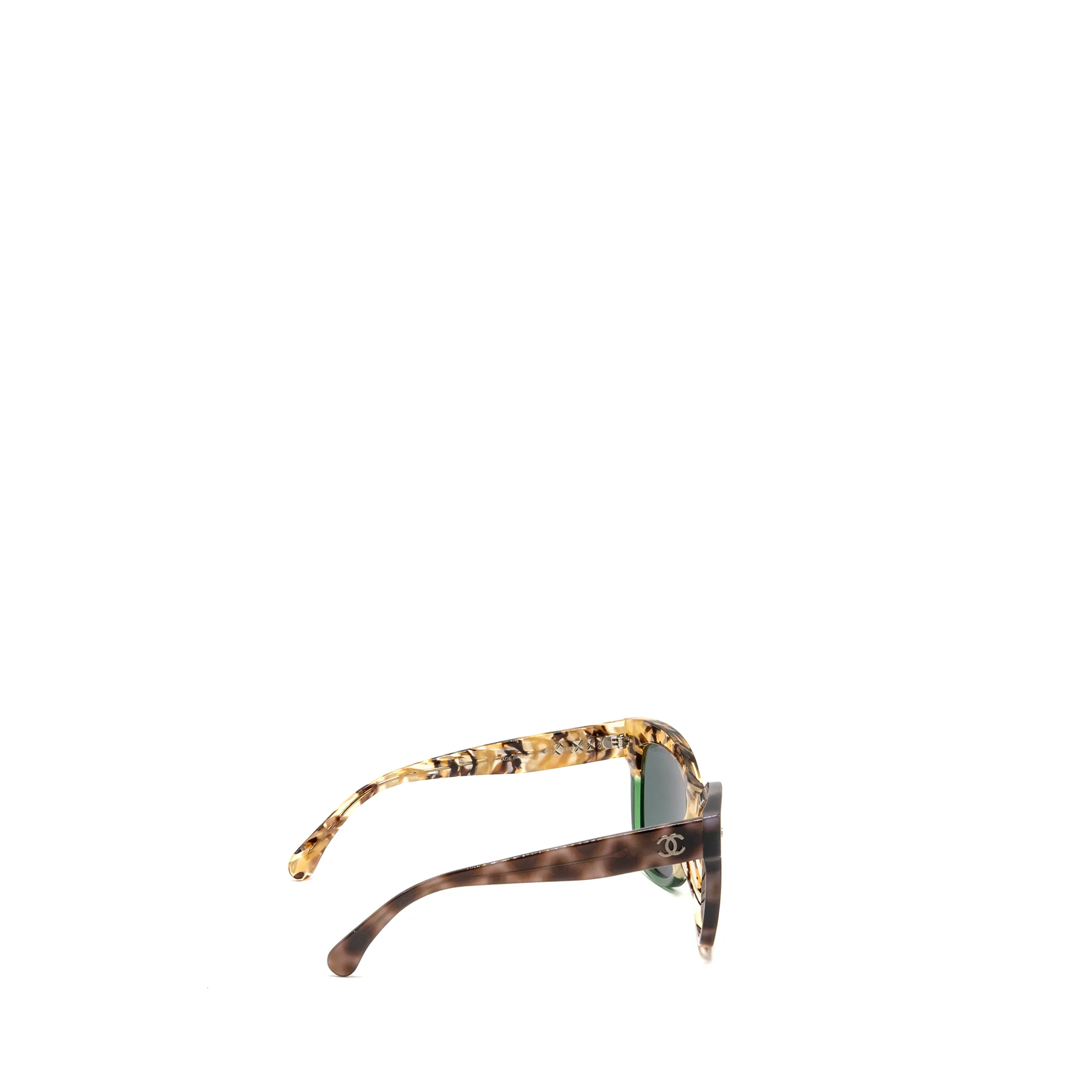 Chanel Acetate Square CC Sunglasses Tortoise Shell Brown SHW 71347A - Image 2
