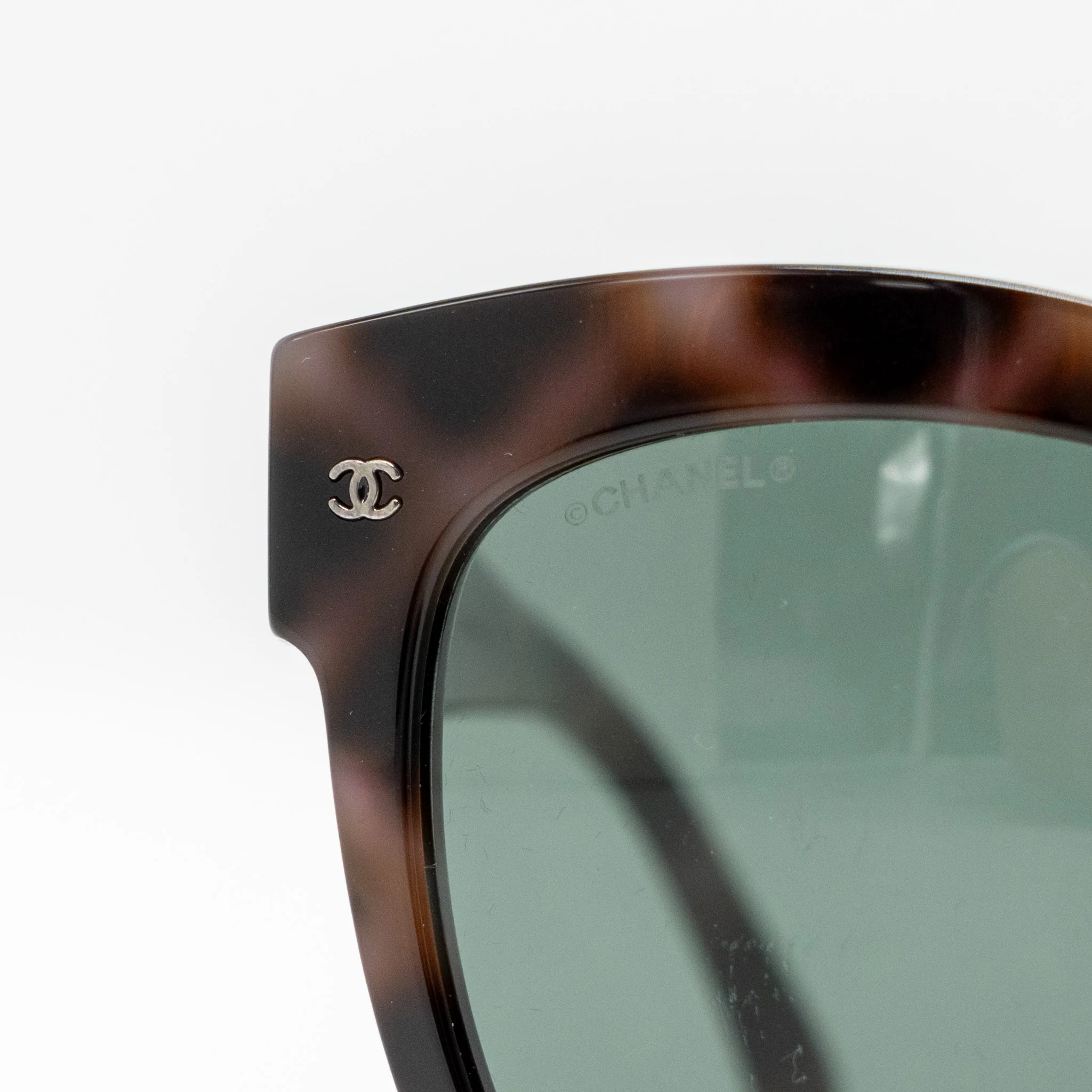 Chanel Acetate Square CC Sunglasses Tortoise Shell Brown SHW 71347A - Image 5
