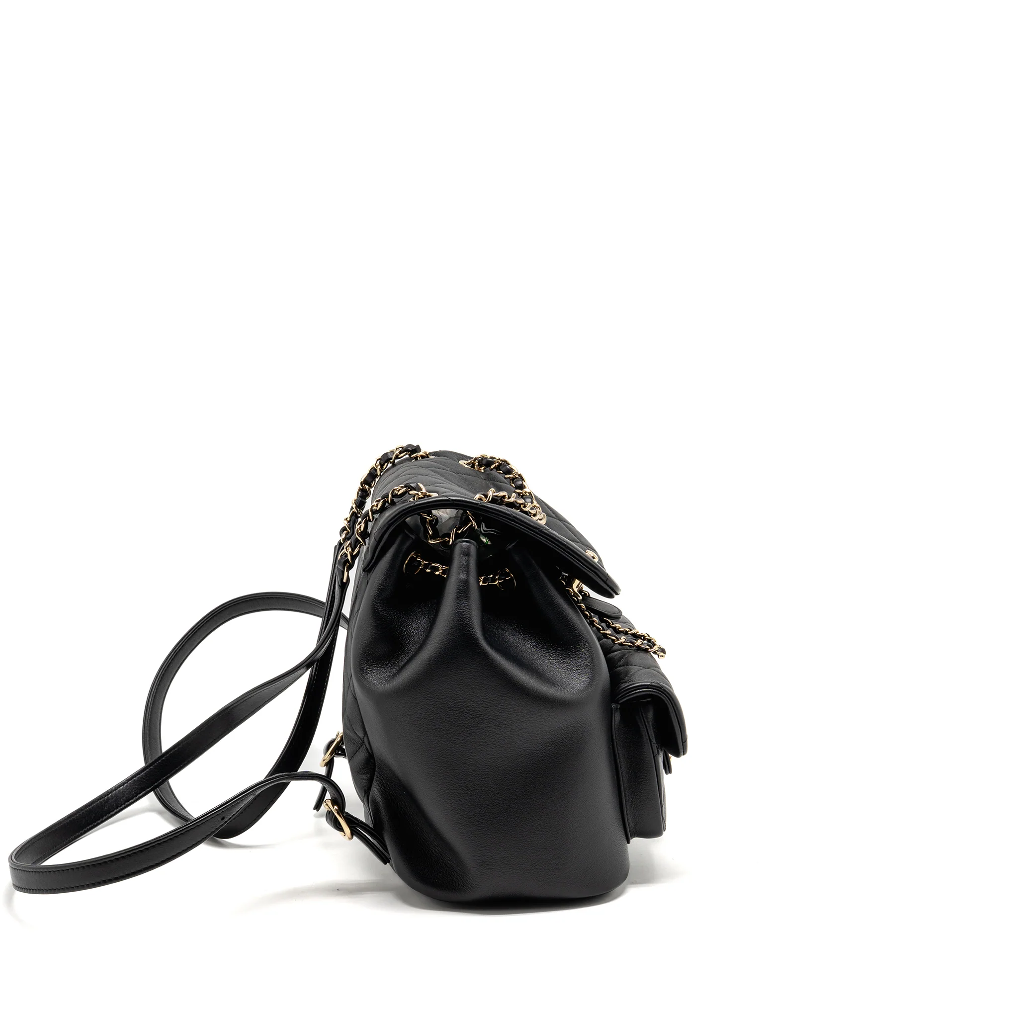 Chanel Large Duma Backpack Calfskin Black LGHW (microchip) - Image 3