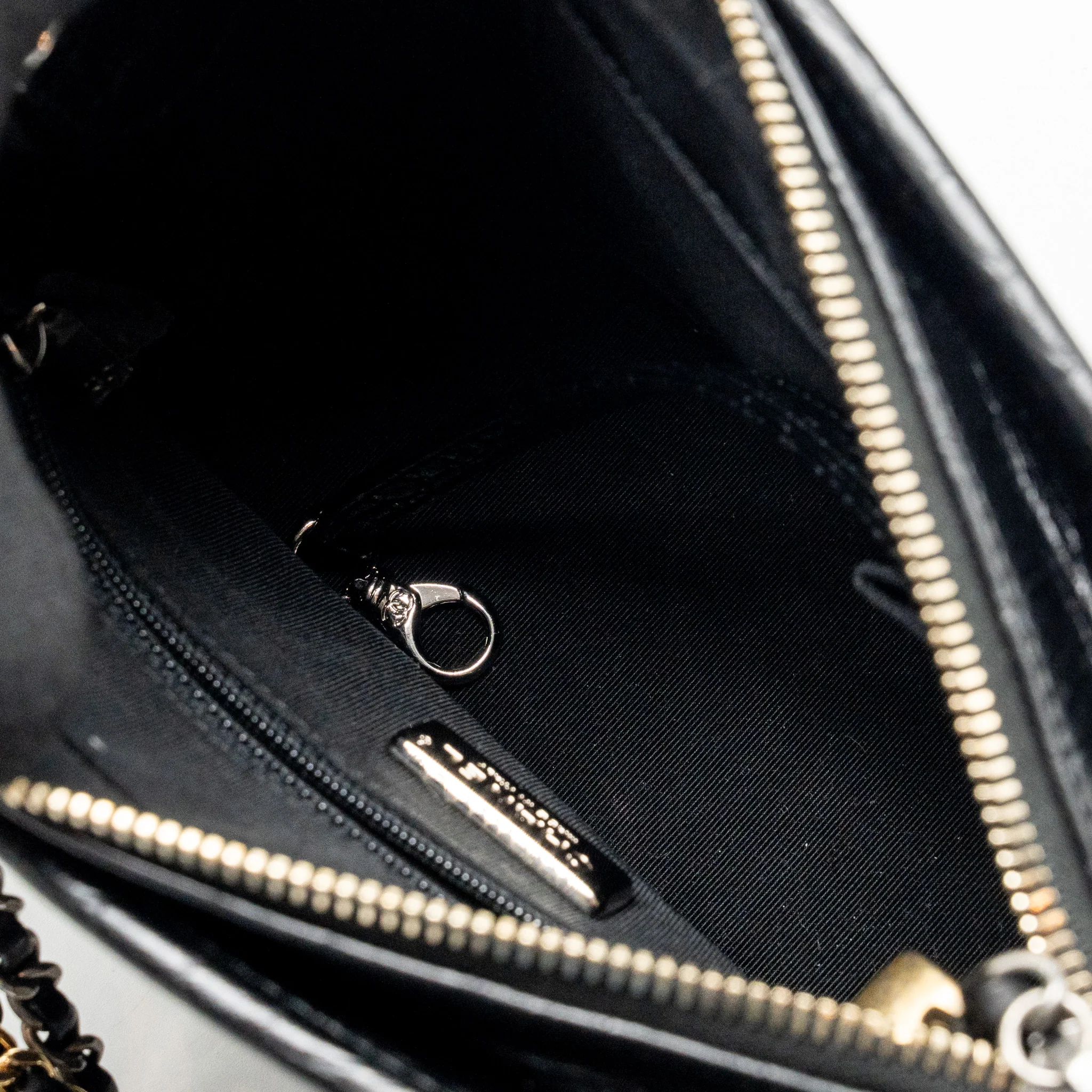 Chanel Small Gabrielle Hobo Bag with Top Handle Croc-Embossed Calfskin Black Multicoloured Hardware - Image 15