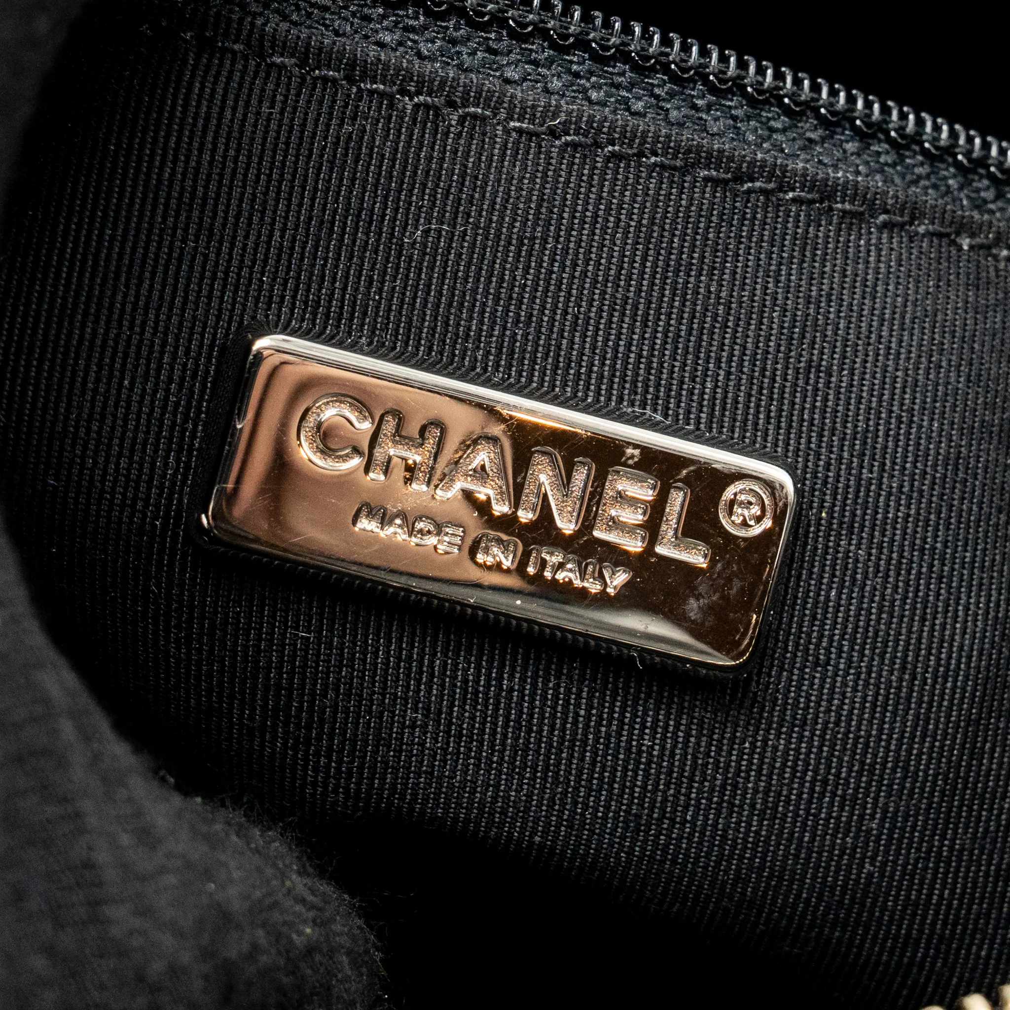 Chanel Small Gabrielle Hobo Bag with Top Handle Croc-Embossed Calfskin Black Multicoloured Hardware - Image 16