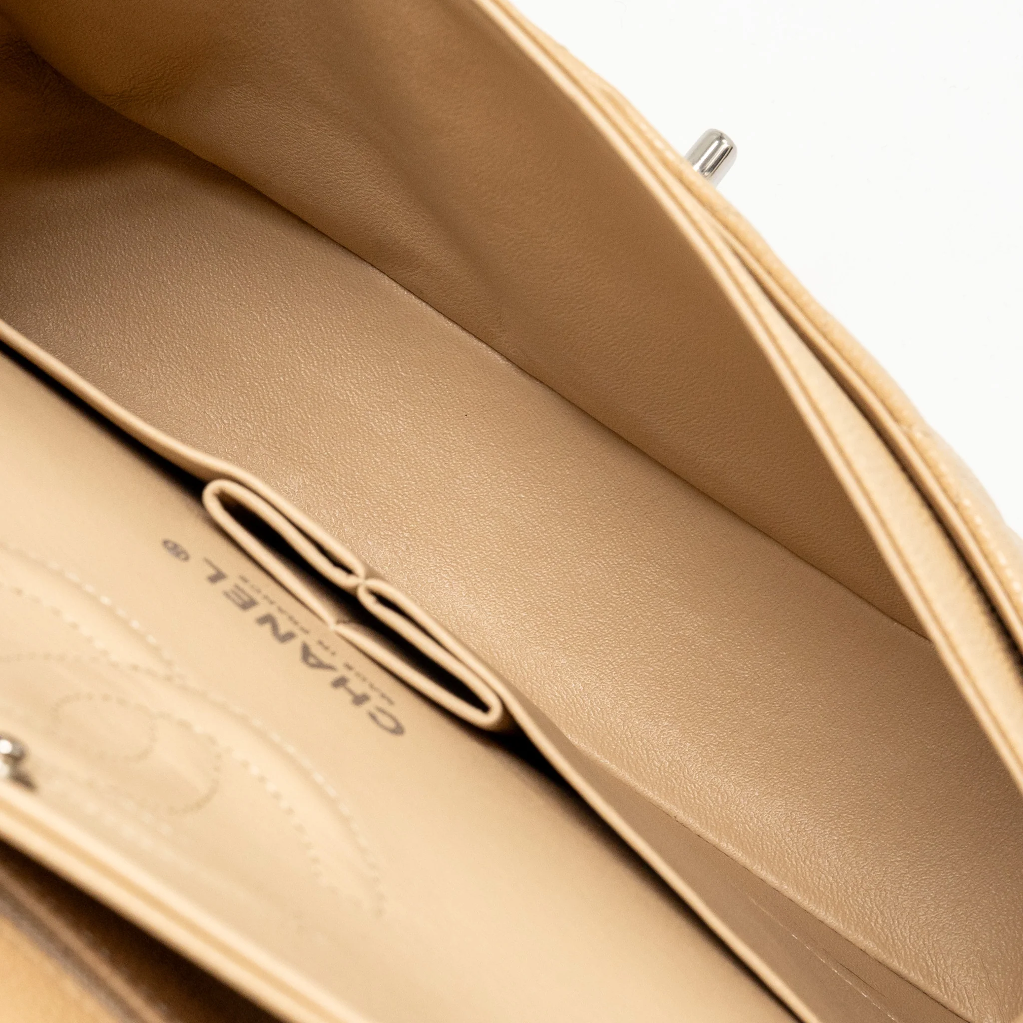 Chanel Medium Classic Double Flap Bag Caviar Beige SHW - Image 15