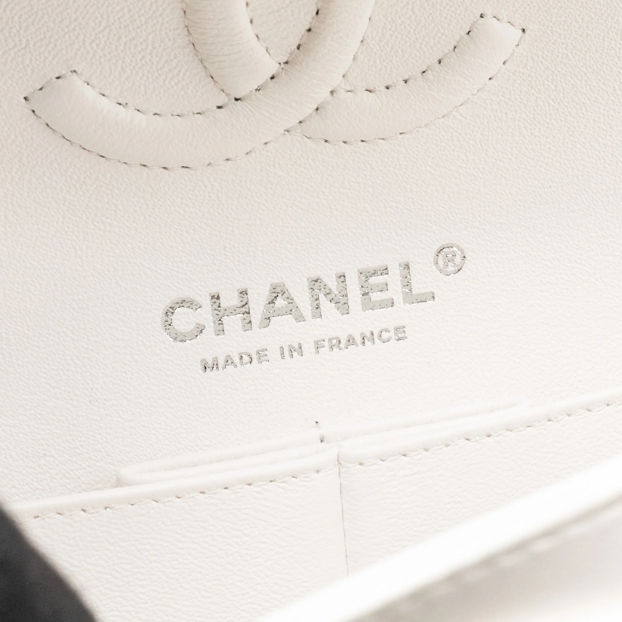 Chanel Bicolor Metal Small Classic Double Flap Bag Lambskin White Mulitcolour Hardware - Image 16