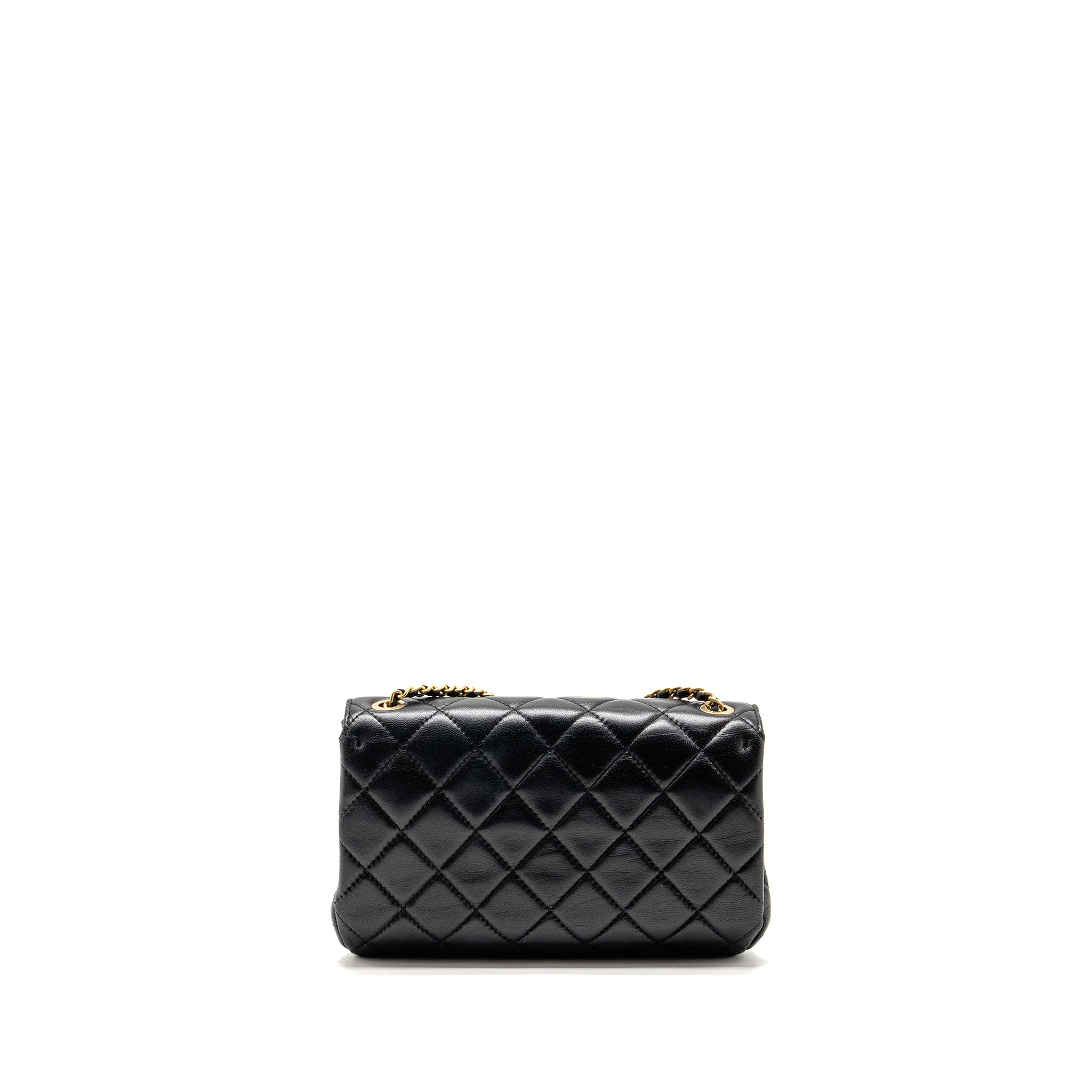 Chanel 22C Detailed CC Flap Bag with Chain Crumpled Lambskin Black GHW (Microchip) - Image 2